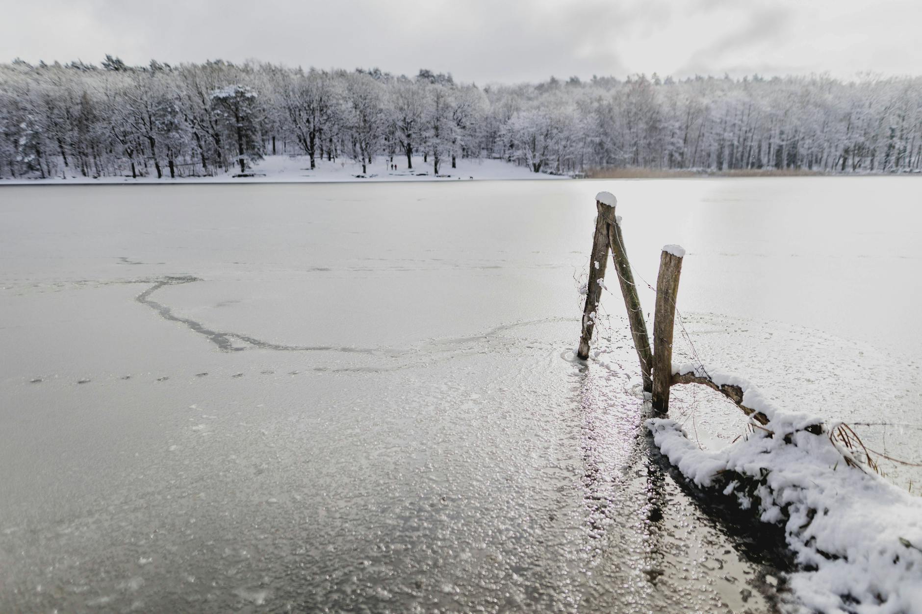 Der verschneiter Grunewaldsee in Berlin. (Archiv)
