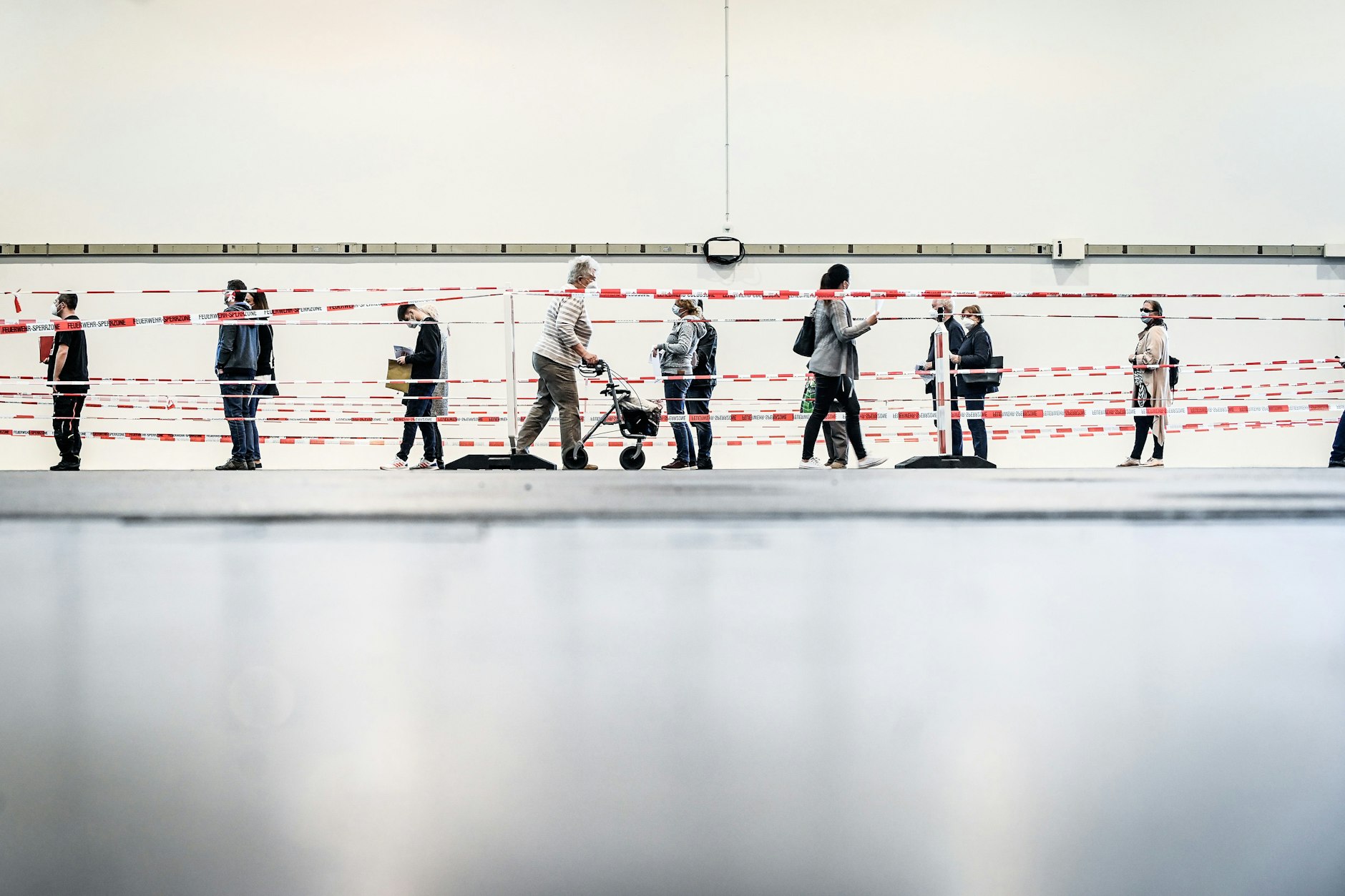 Impfzentrum während der Corona-Pandemie in der Messe Essen