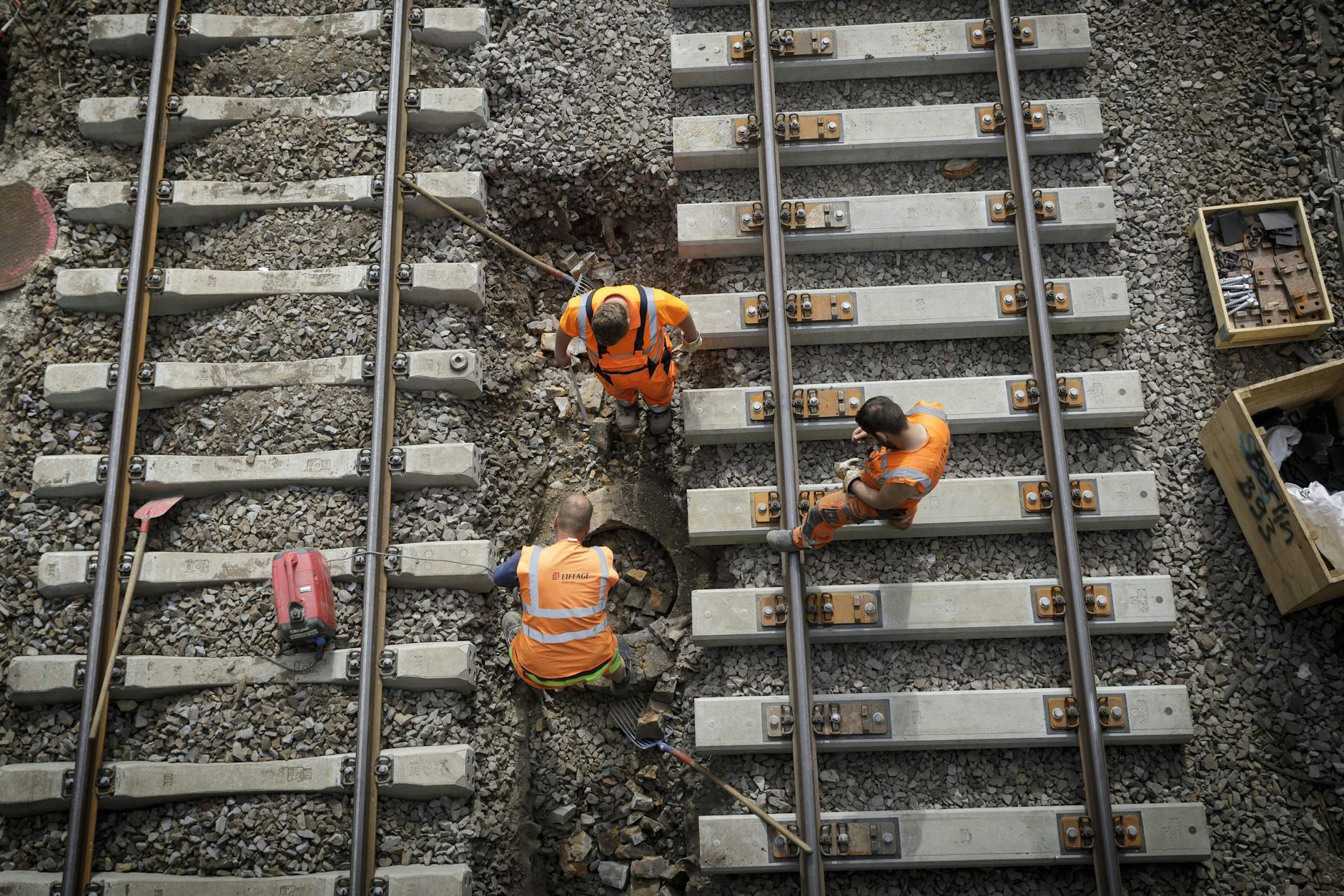 Am Berliner Hauptbahnhof wird im März gebaut.
