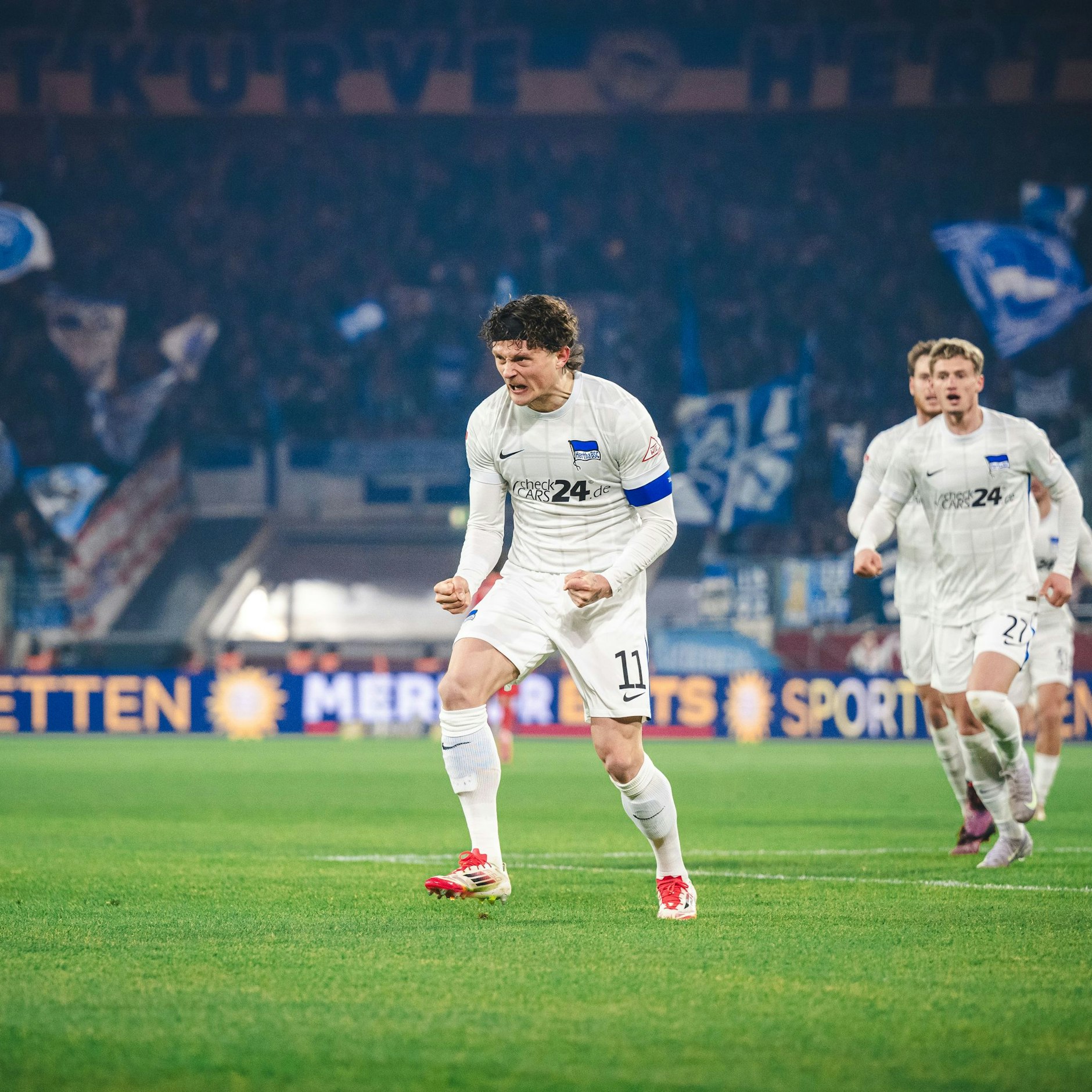Herthas Publikumsliebling Fabian Reese traf zum 1:0 in Düsseldorf.