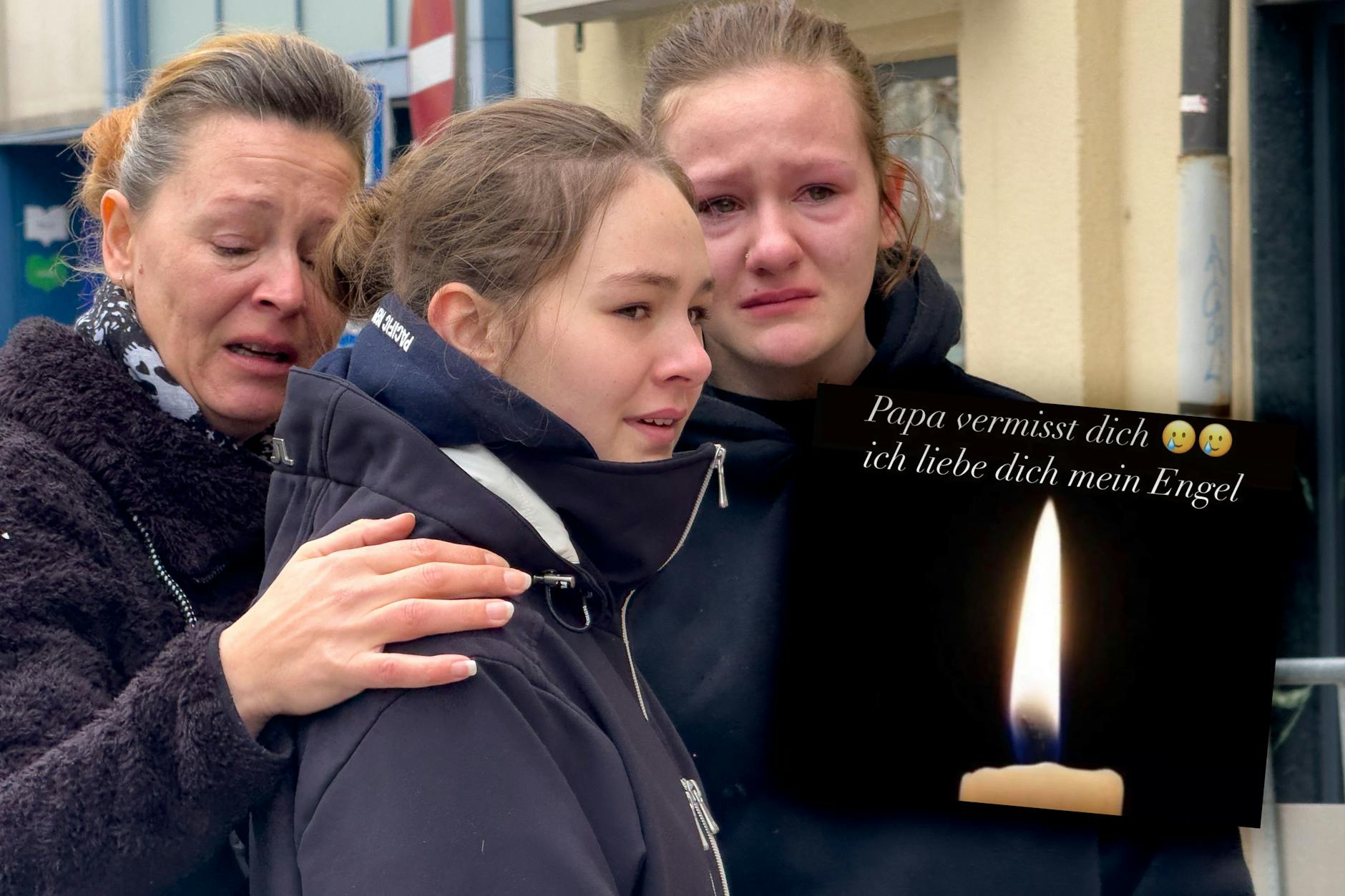 Menschen trauern in Villach um den 14-Jährigen, der bei einem Messer-Angriff auf offener Straße getötet wurde. Vier weitere Verletzte befinden sich noch im Krankenhaus.