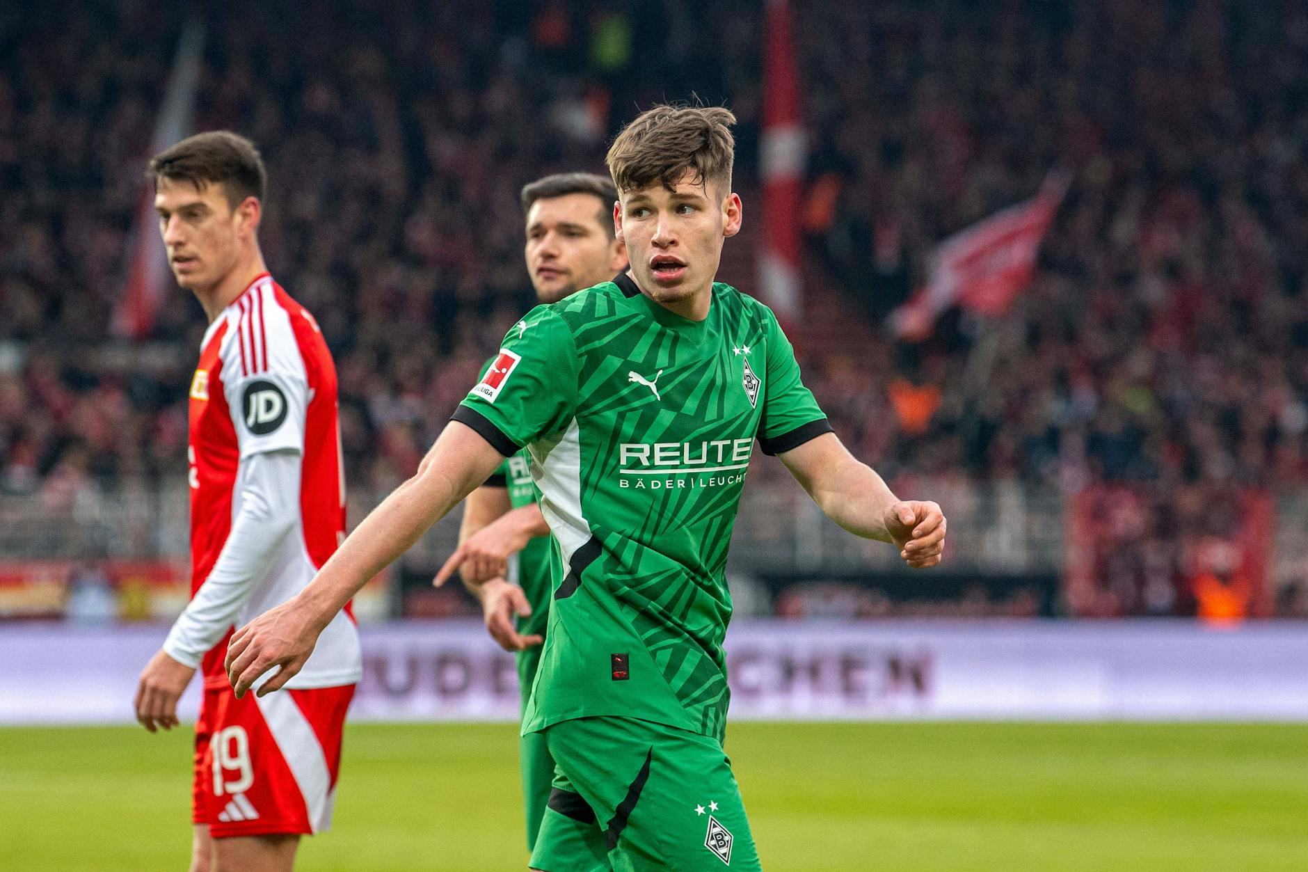 Lukas Ullrich (20), wechselte im Sommer 2023 von Hertha BSC zu Borussia Mönchengladbach und outete sich nach dem Sieg in Köpenick als Union-Fan.