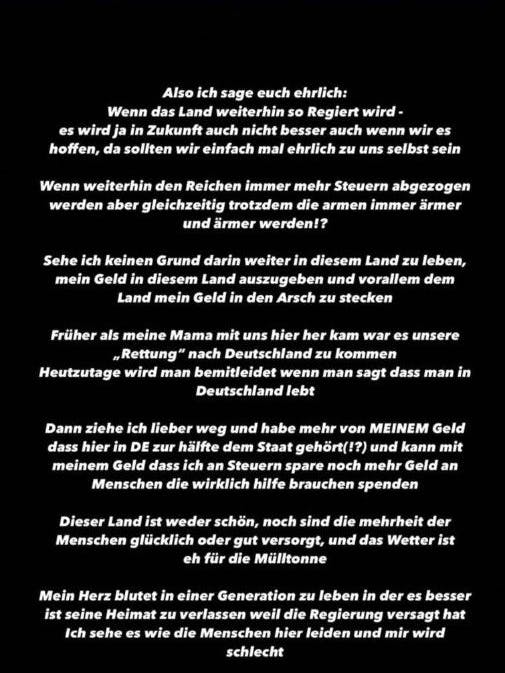 Katja Krasavice ist unzufrieden mit der Situation in Deutschland.