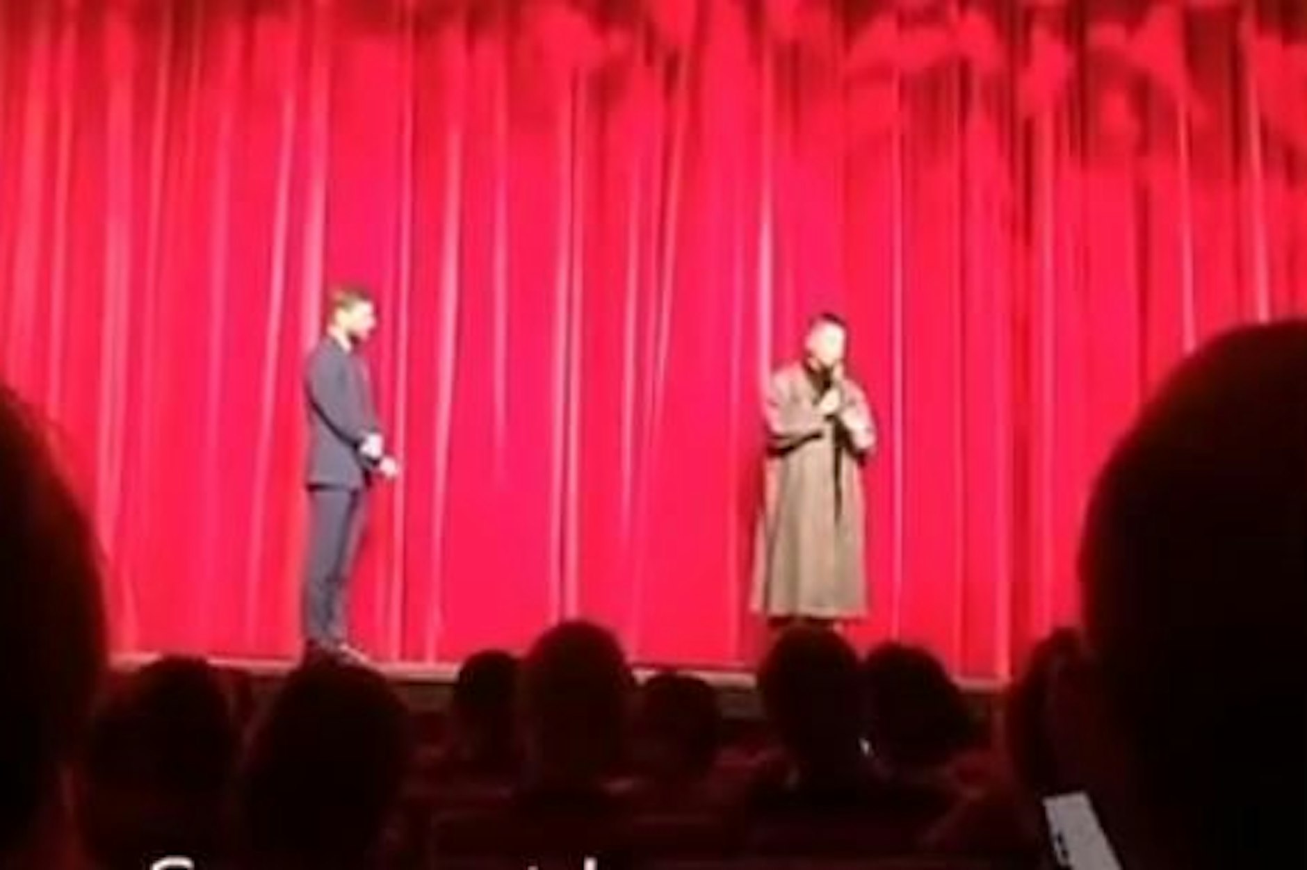 Der Moment, in dem die israelkritische Äußerung auf der Bühne fällt.