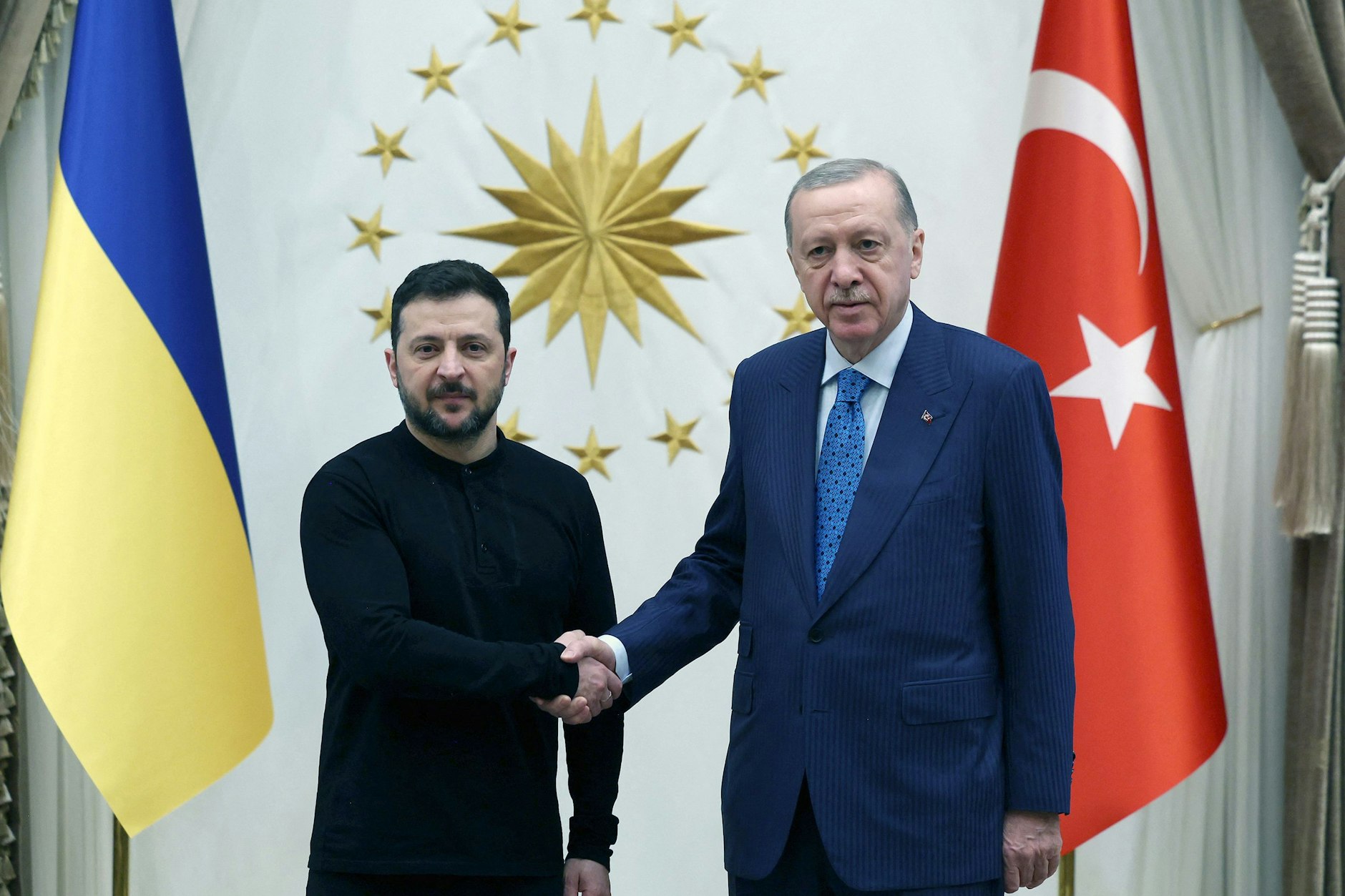 Selenskyj mit Erdogan am Dienstag in Ankara.