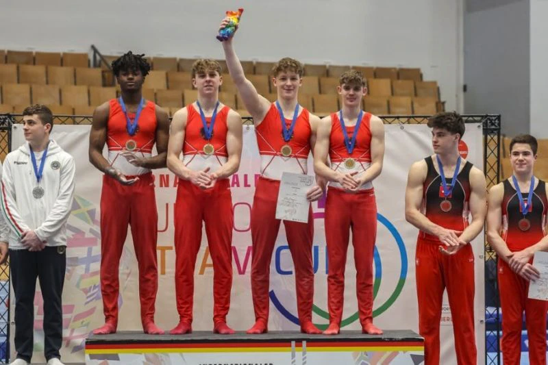 Siegerehrung im Mehrkampf beim Junior Team Cup 2024