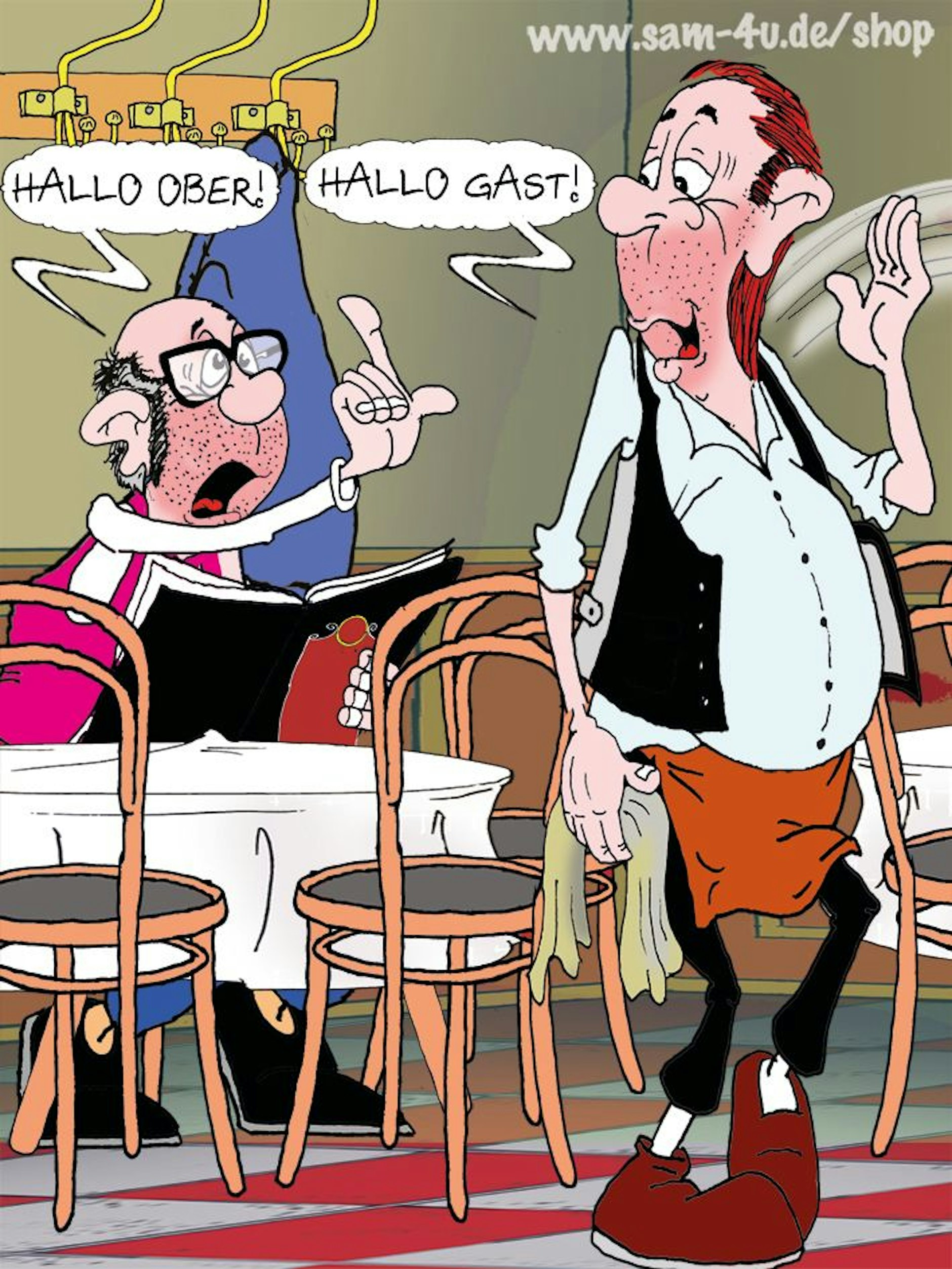 Auch heute bringt Sie unser Zeichner Sam Paff aus Berlin mit dem beliebten Cartoon des Tages zum Schmunzeln.