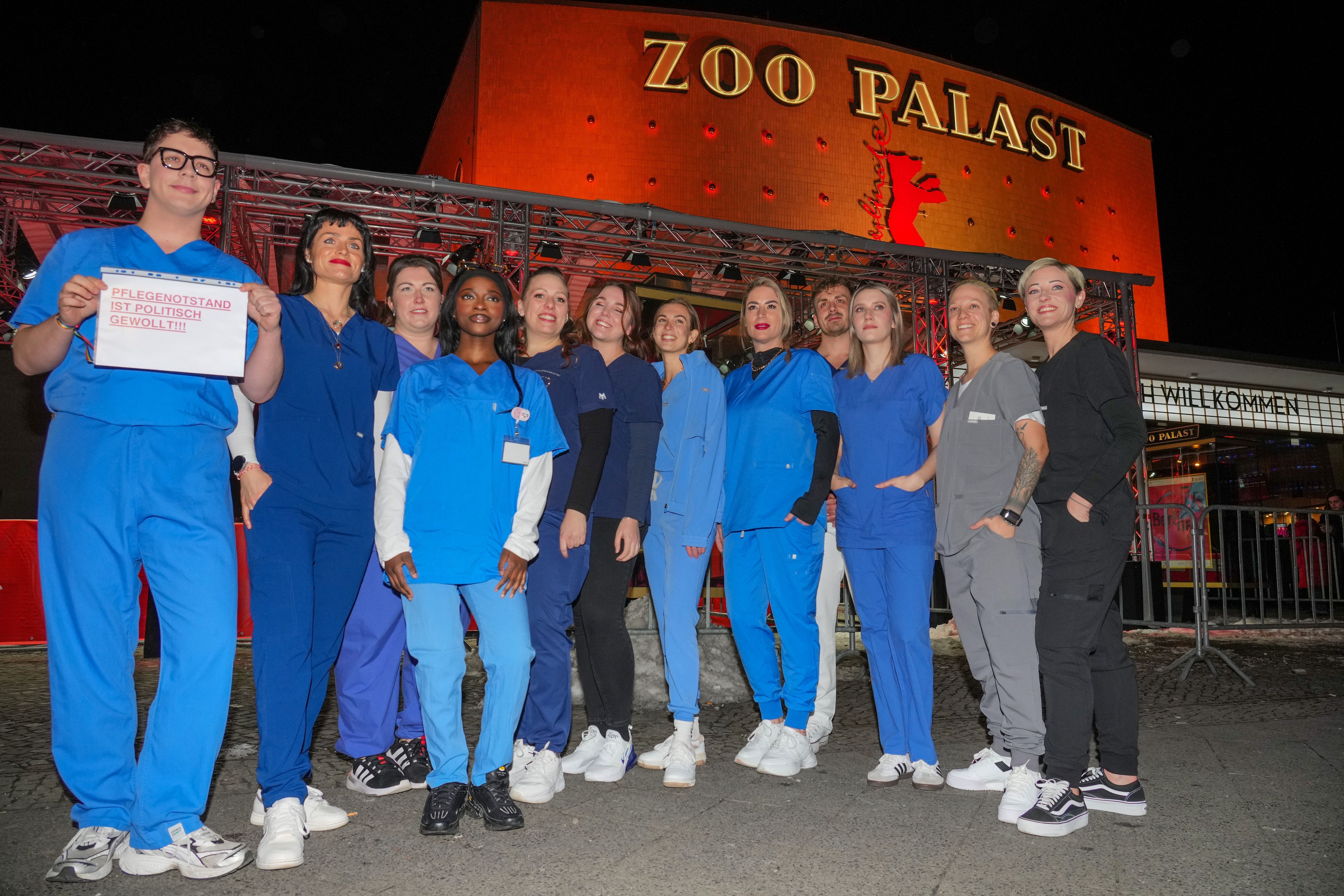 Wegen Notstand: Pflegeprotest bei der Berlinale