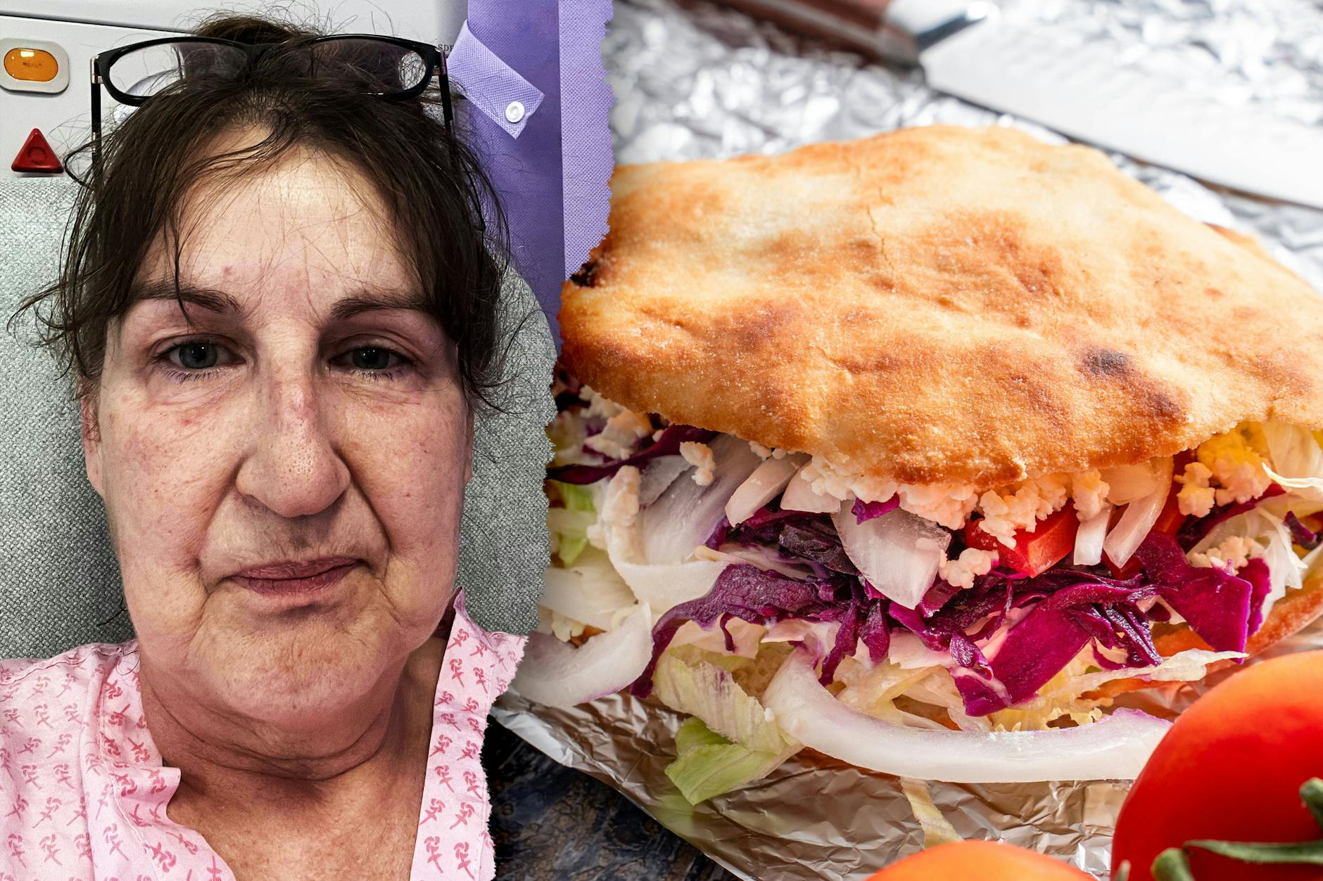 Sallie Crawley aß einen Döner, danach ging es ihr plötzlich schlechter und schlechter. Sie dachte erst, sie leidet unter Verdauungsproblemen, doch es war viel schlimmer.