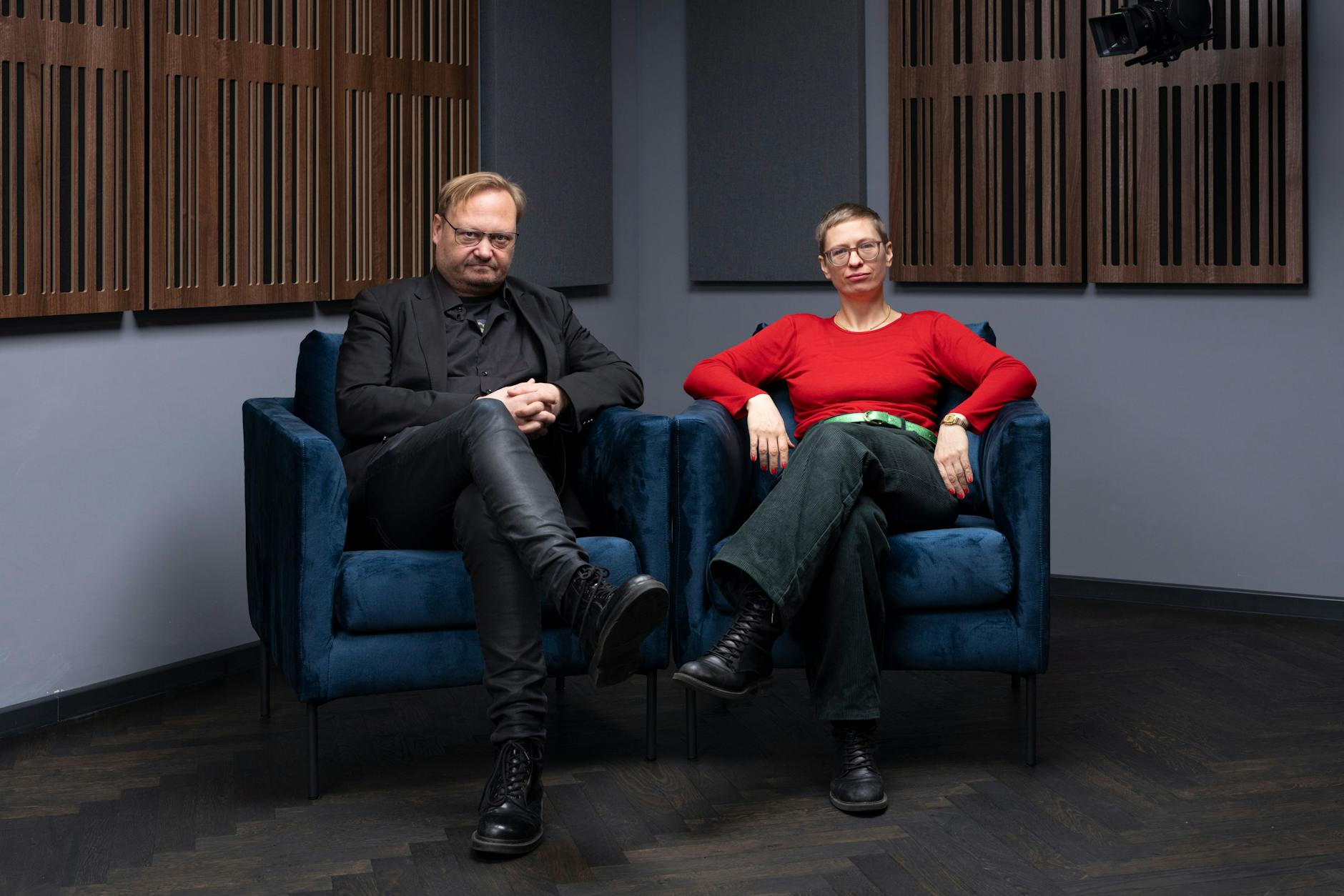 Torsten Frehse und Sylvia Müller in einem der Filmstudios