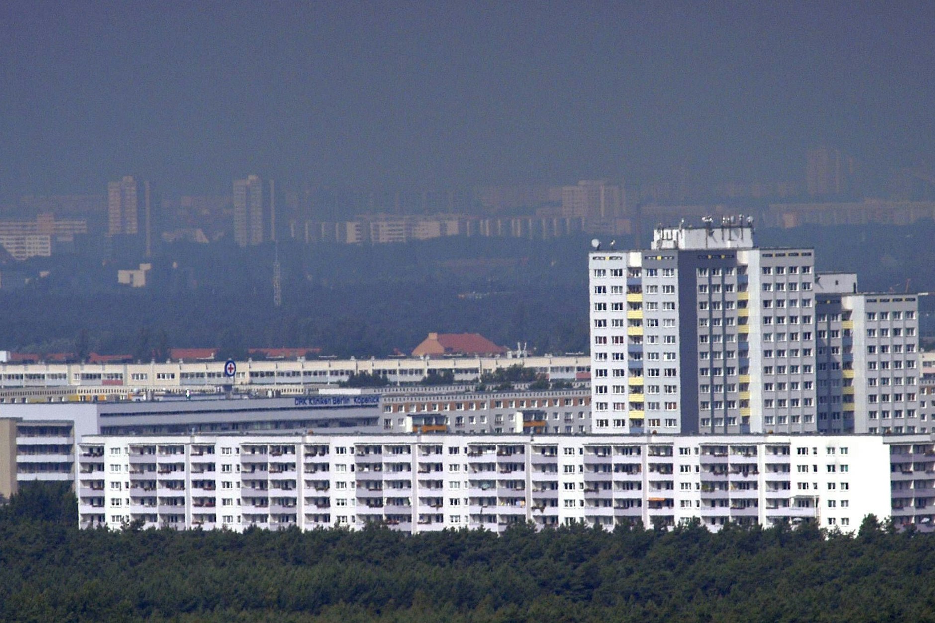 Blick auf das Allende-Viertel im Berliner Bezirk Treptow-Köpenick