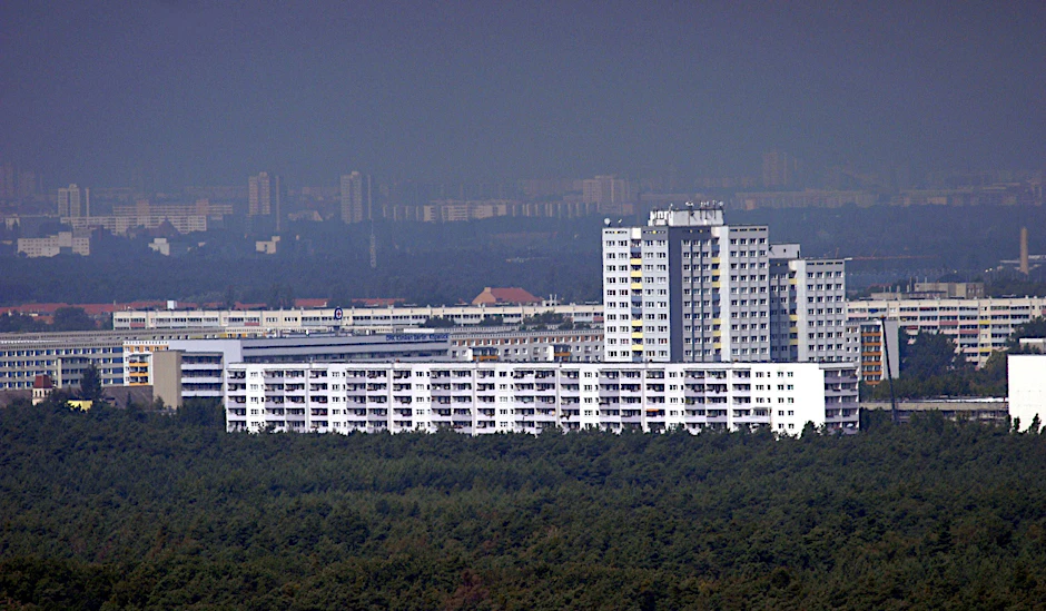 Blick auf das Allende-Viertel im Berliner Bezirk Treptow-Köpenick