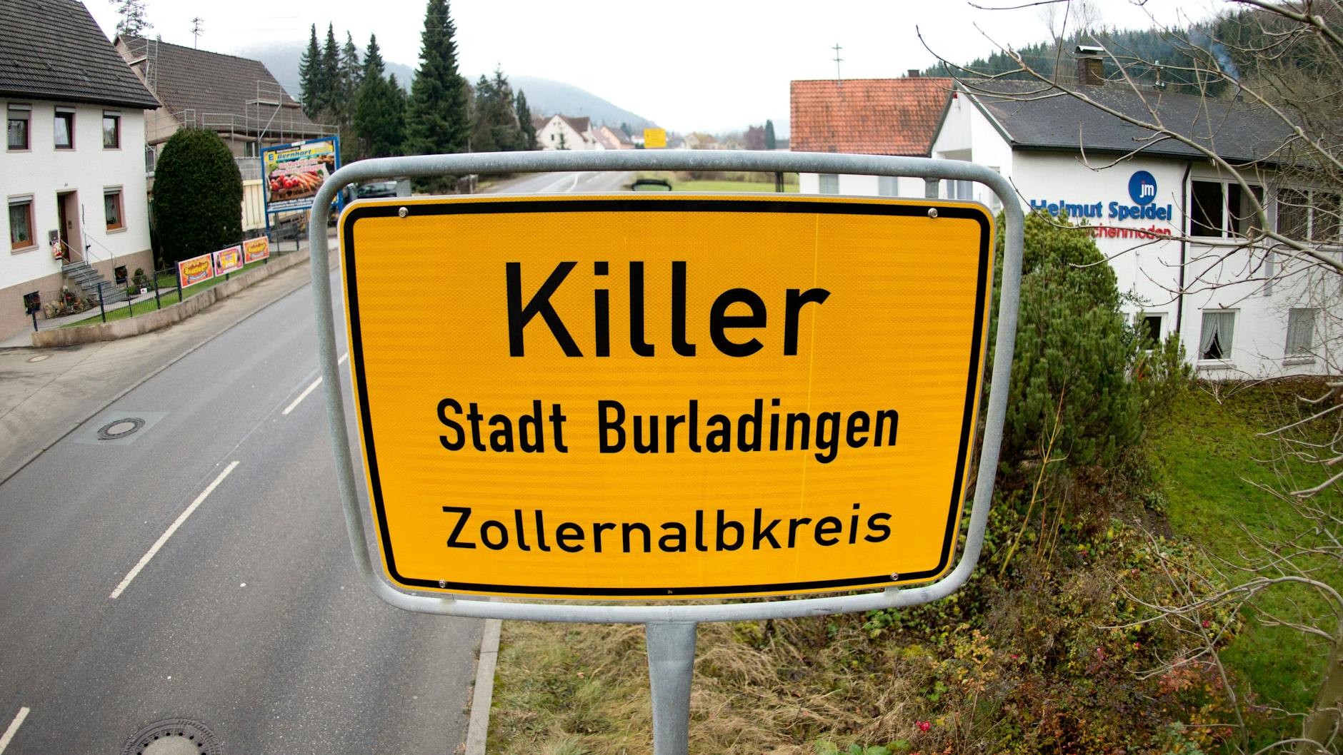 Das Ortsschild von Killer in Baden-Württemberg wird oft gestohlen.