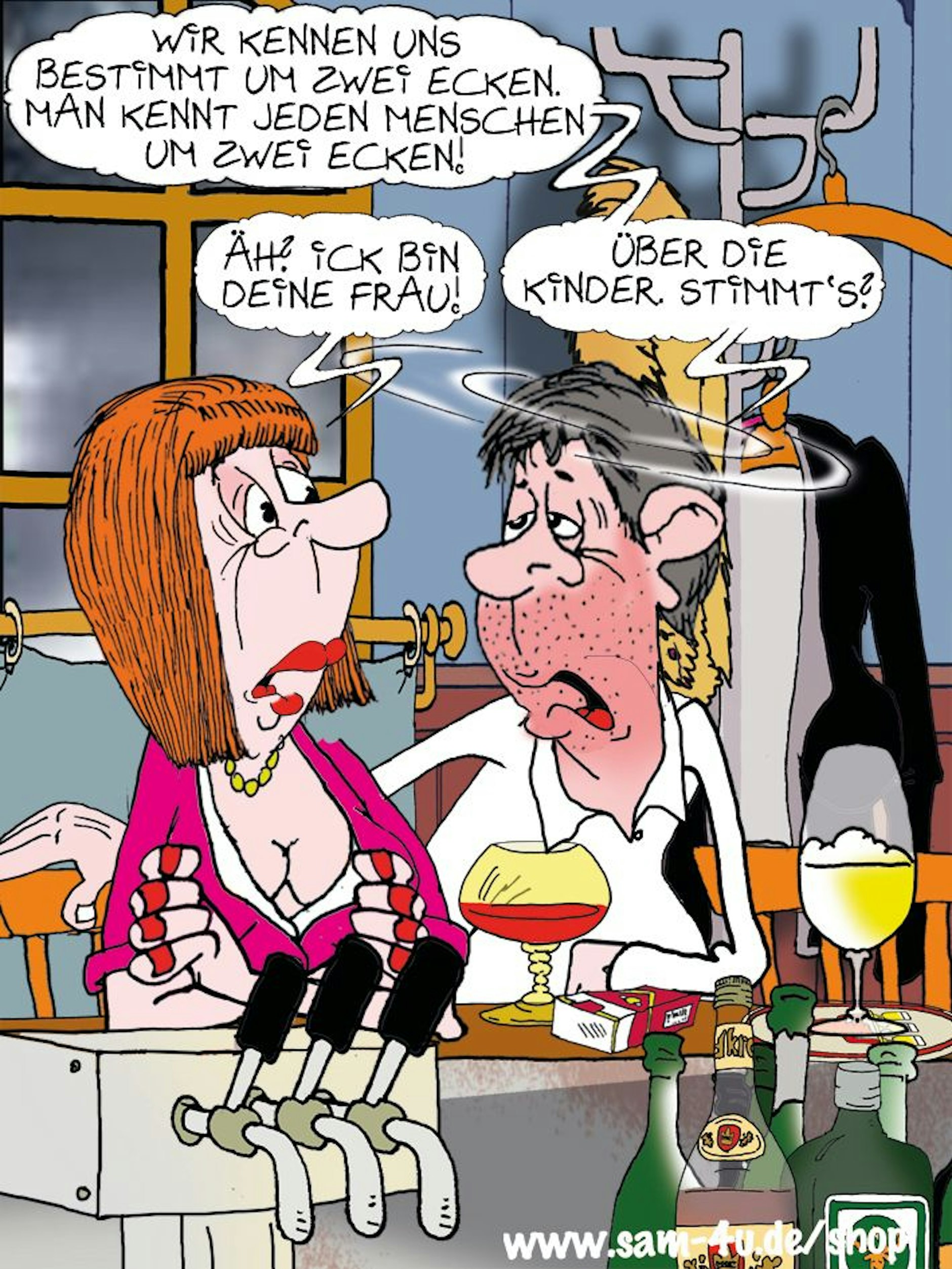 Auch den Dienstag starten wir mit Humor und dem Cartoon von Zeichner Sam Paff aus Berlin.