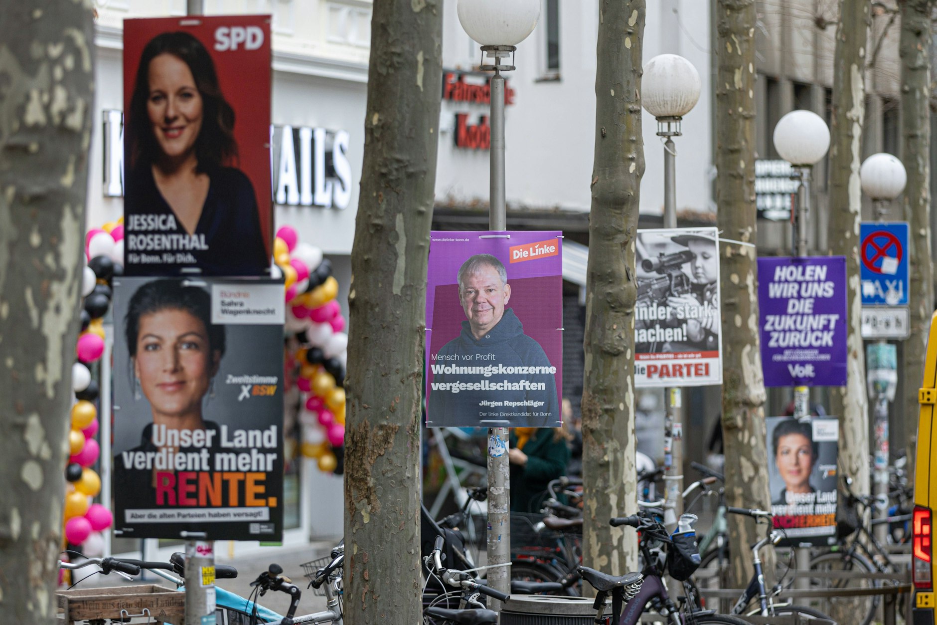 Wahlplakate zur Bundestagswahl 2025