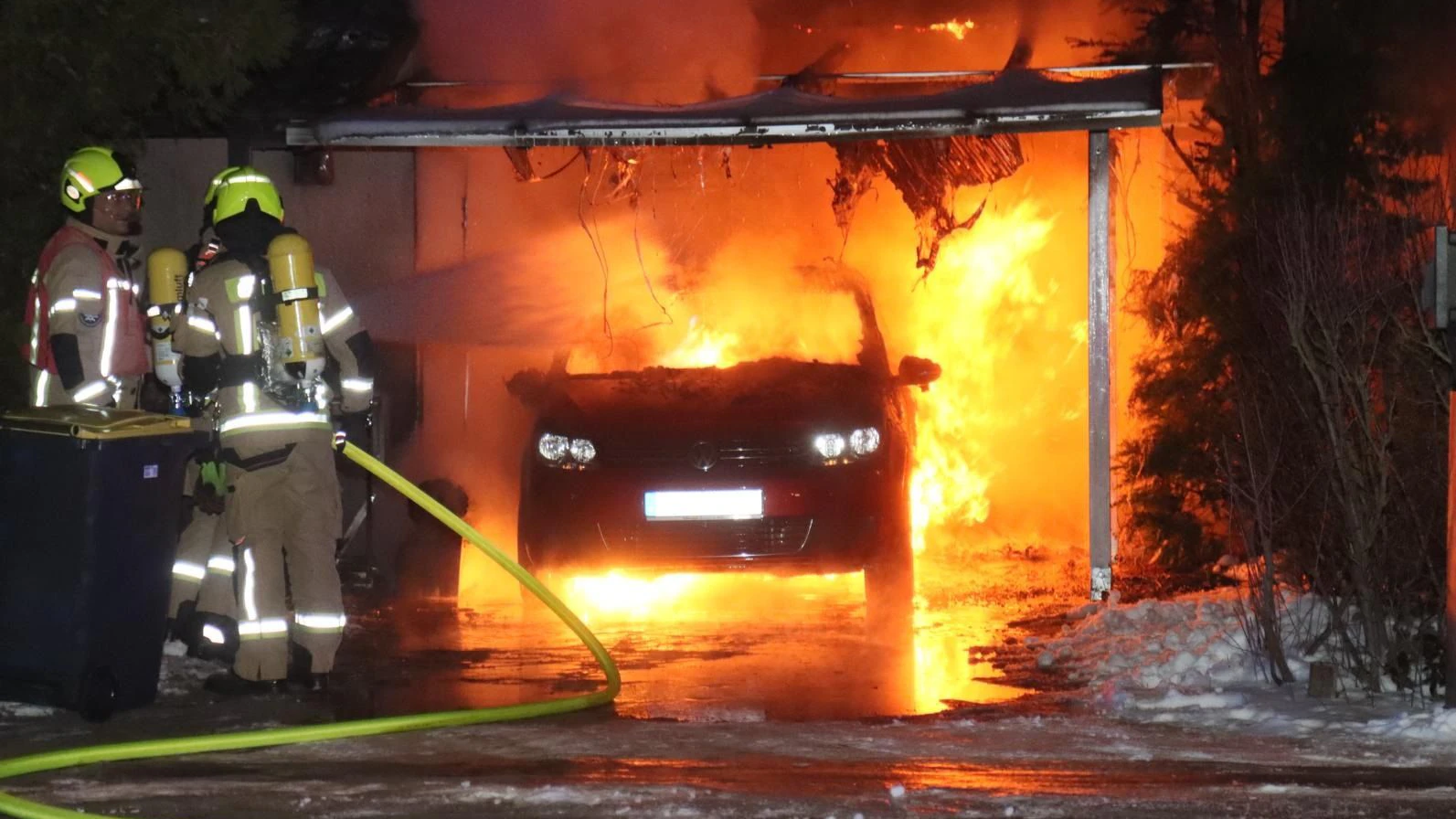 Die Feuerwehr konnte bei einem Brand in Schmöckwitz gerade noch Schlimmeres verhindern. 