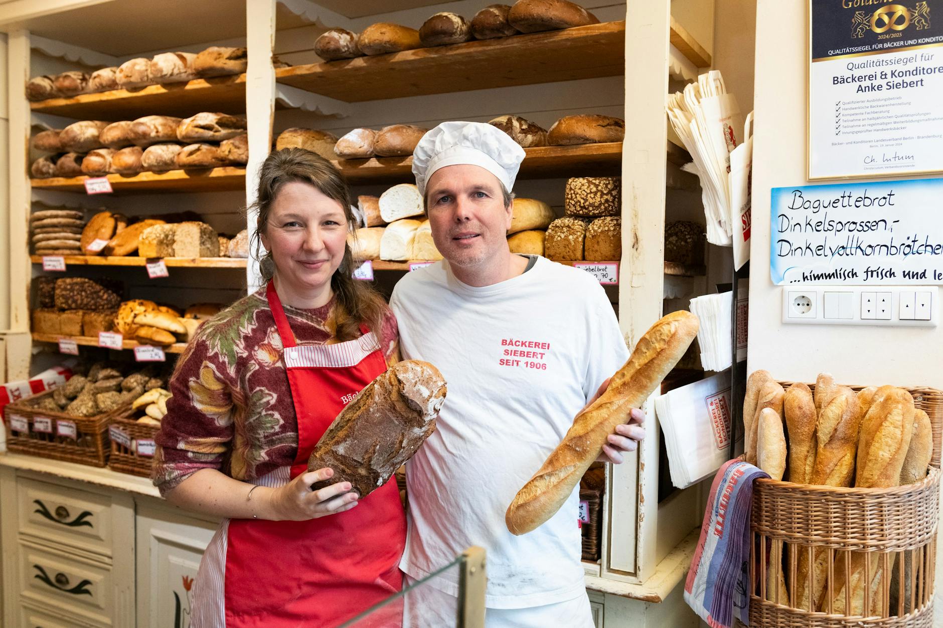 „Die Wertschätzung der Kunden ist unser Motor.“ Anke Siebert und Ulrich Kienzl sind stolz auf das Bäckereihandwerk.