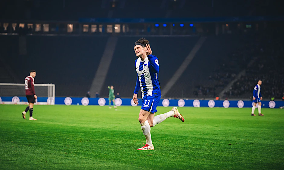Animateur für die Fans und sportlicher Antreiber für die Mannschaft von Hertha BSC: Fabian Reese