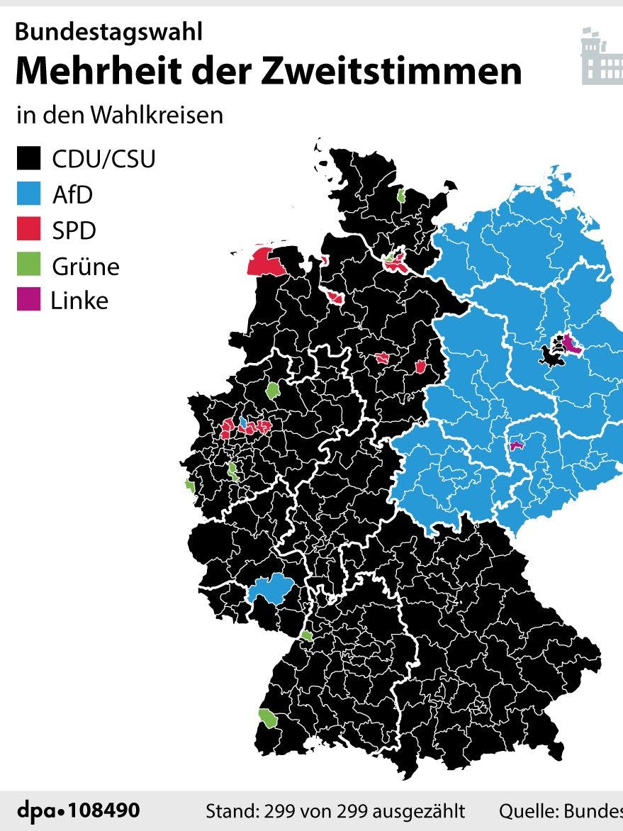 Bundestagswahl Zweitstimmen