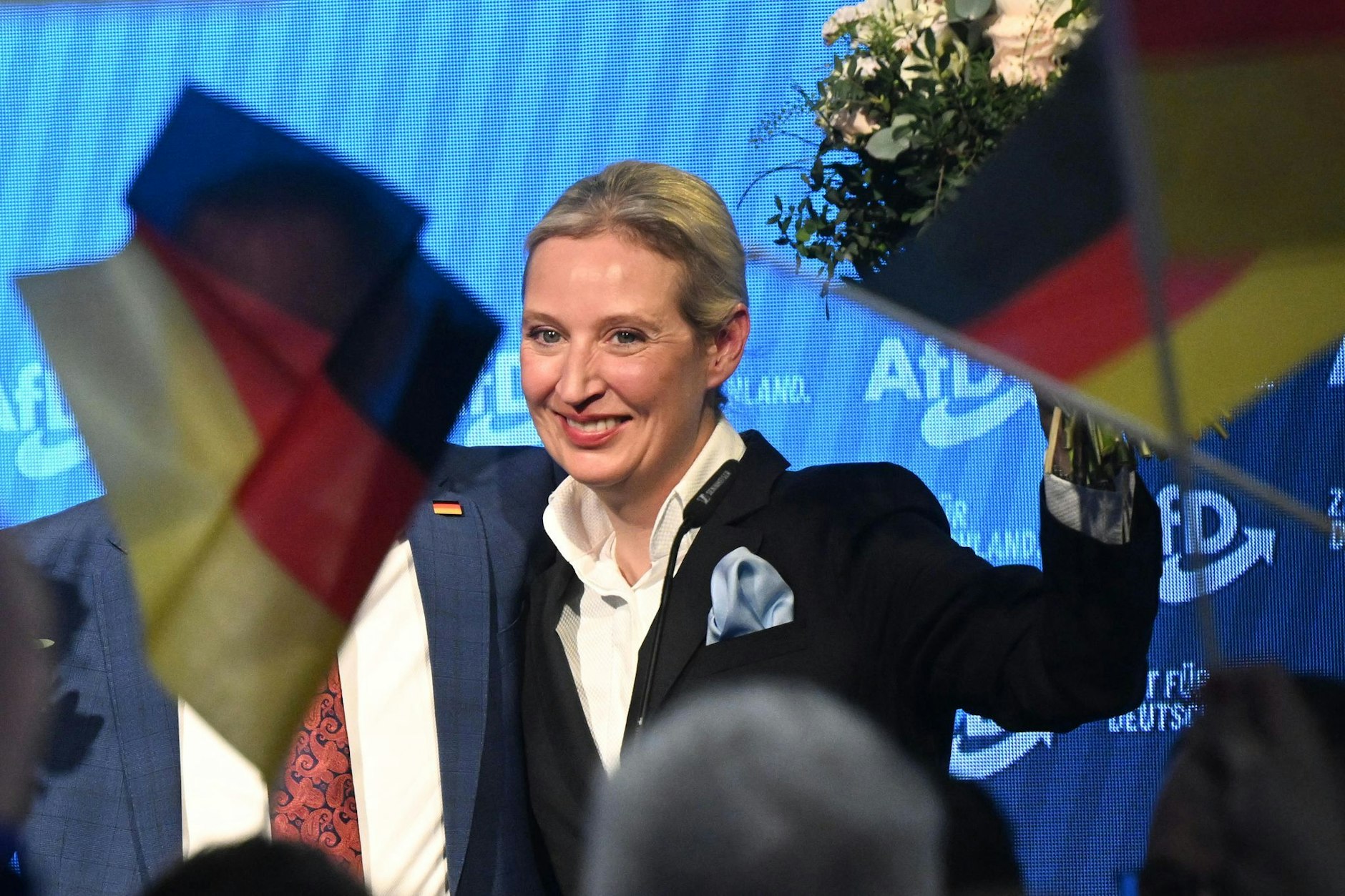 Alice Weidel bei der Wahlparty der AFD in der AfD Bundesgeschäftsstelle in Berlin.