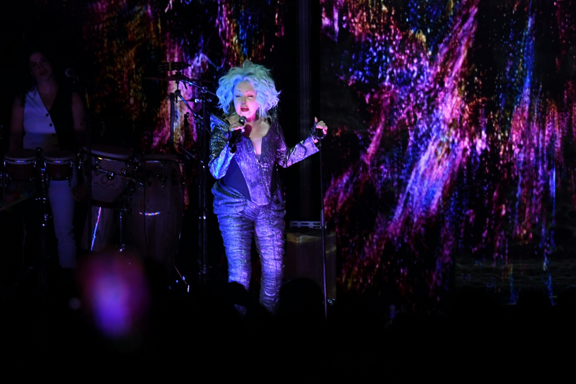 Has a penchant for wigs: Cyndi Lauper in Berlin's Uber Arena