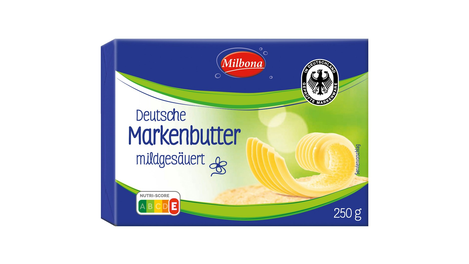 Auch Lidl senkt die Butterpreise, die Eigenmarke Milbona ist unter 2 Euro zu haben.