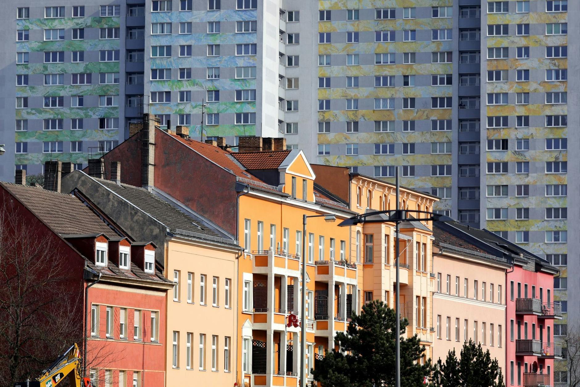 Blick auf Wohngebiete in Marzahn-Hellersdorf. Hier waren die Mieten im BBU-Bestand mit durchschnittlich 6,21 Euro pro Quadratmeter am günstigsten.