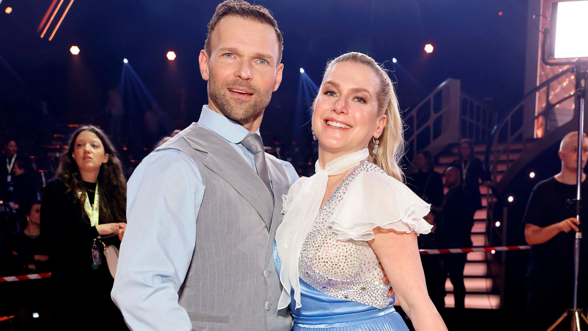Sängerin Jeanette Biedermann und Profitänzer Vadim Garbuzov tanzen zusammen bei „Let's Dance“.