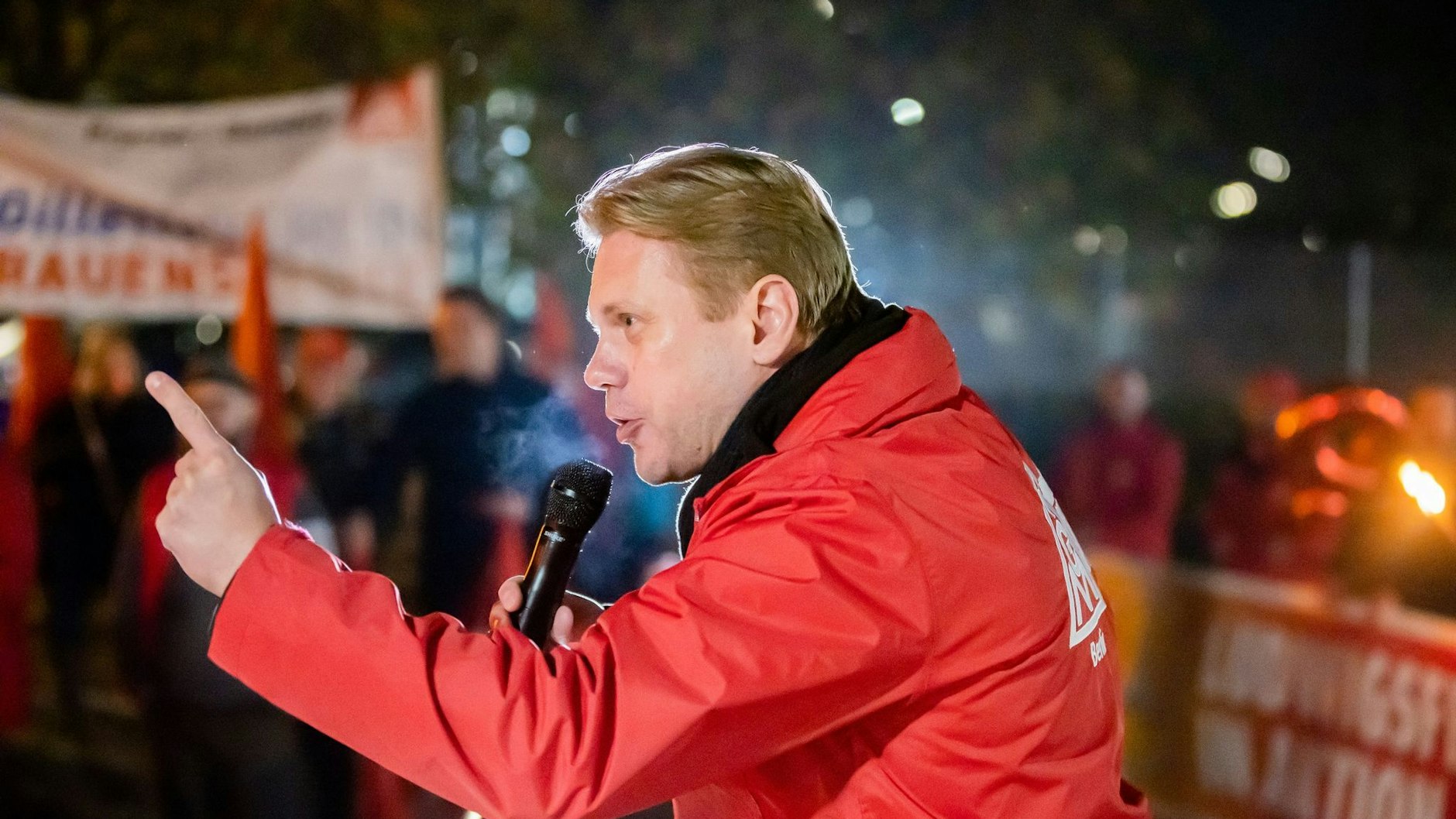 Jan Otto, Erster Bevollmächtigter IG Metall Berlin, kämpft für den Erhalt von Standort und Arbeitsplätzen bei Stadler in Pankow.
