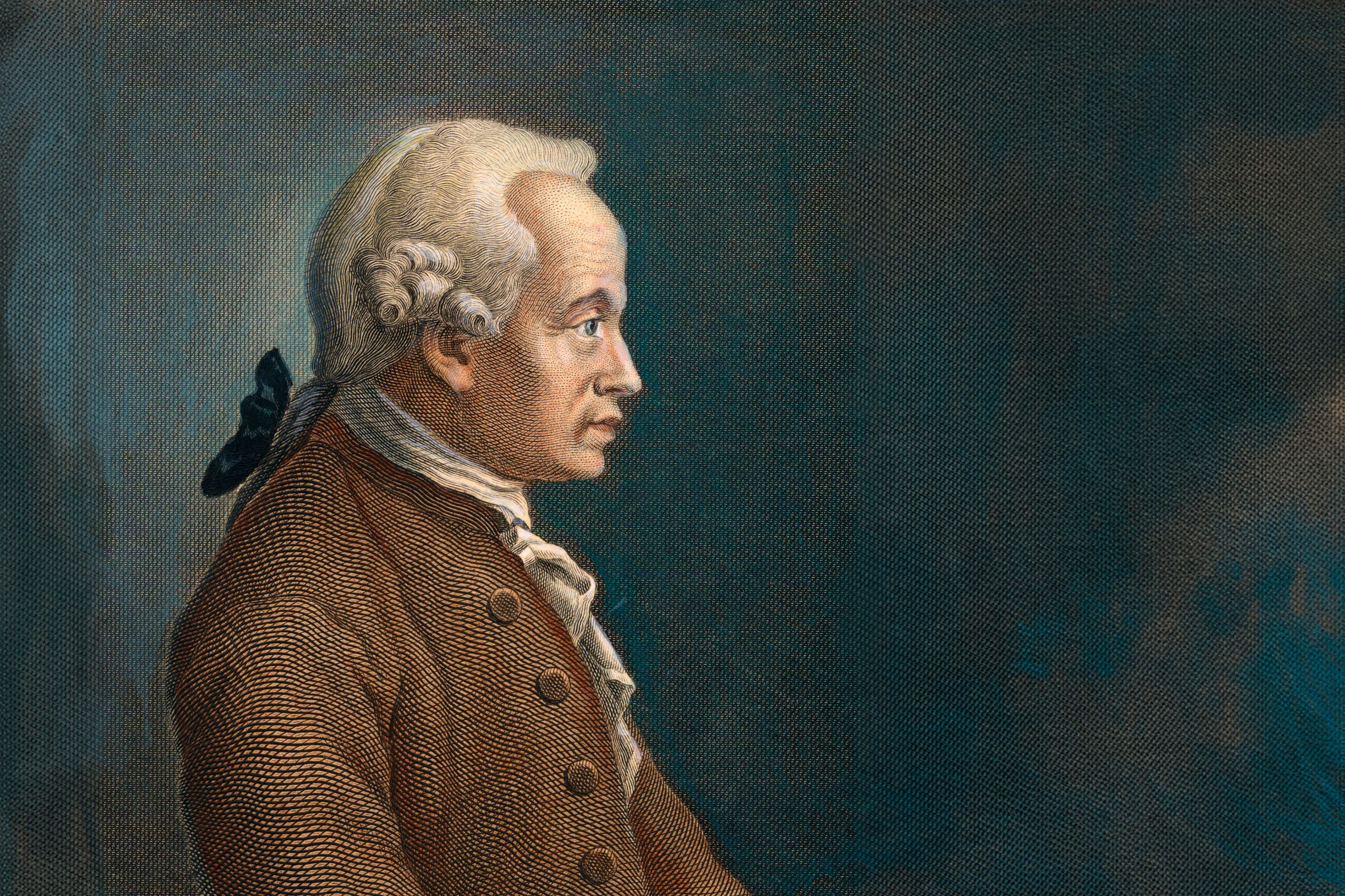 Immanuel Kant auf einem Stahlstich aus dem 19. Jahrhundert