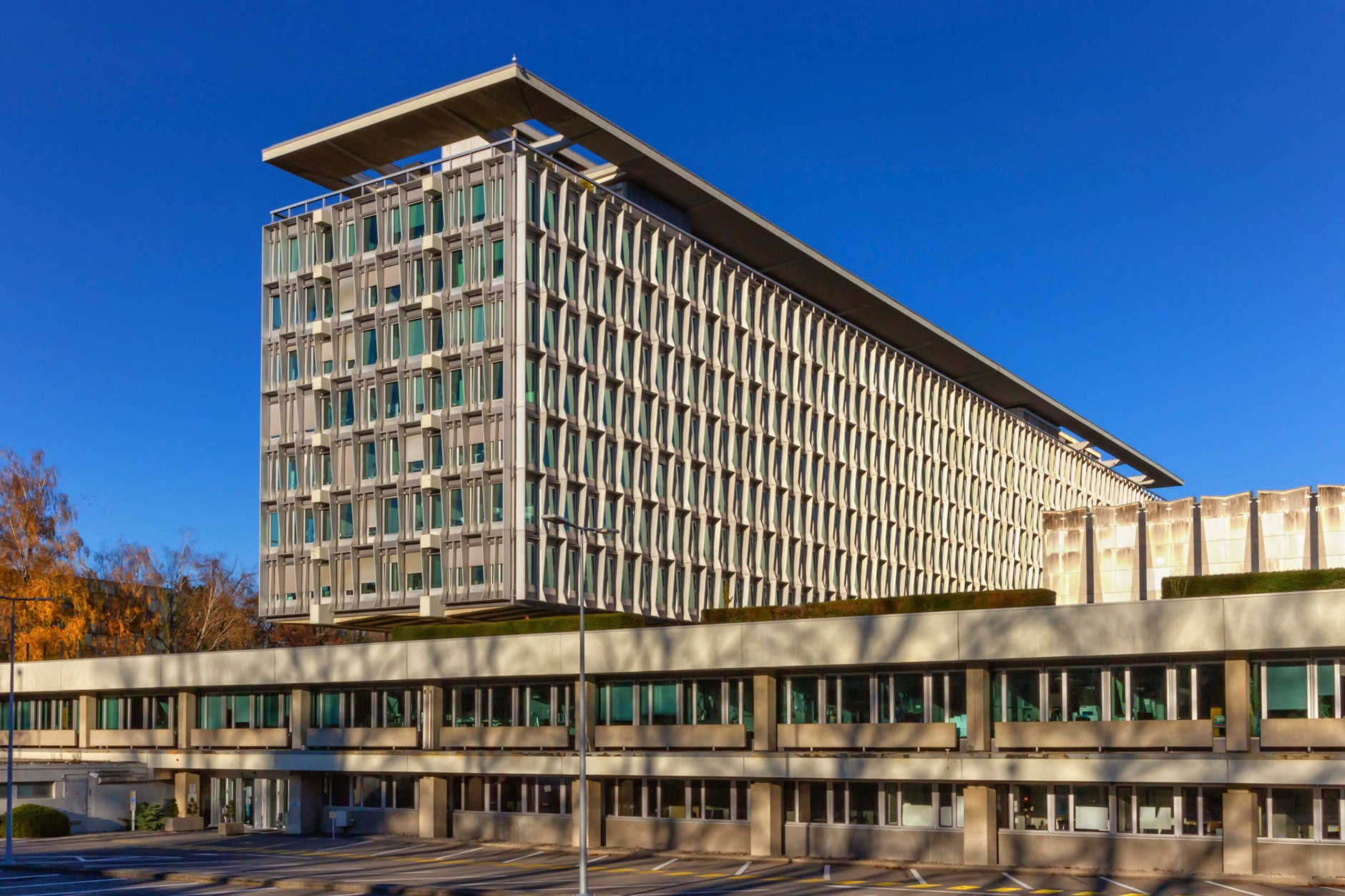 Sitz der Weltgesundheitsorganisation (WHO) in Genf