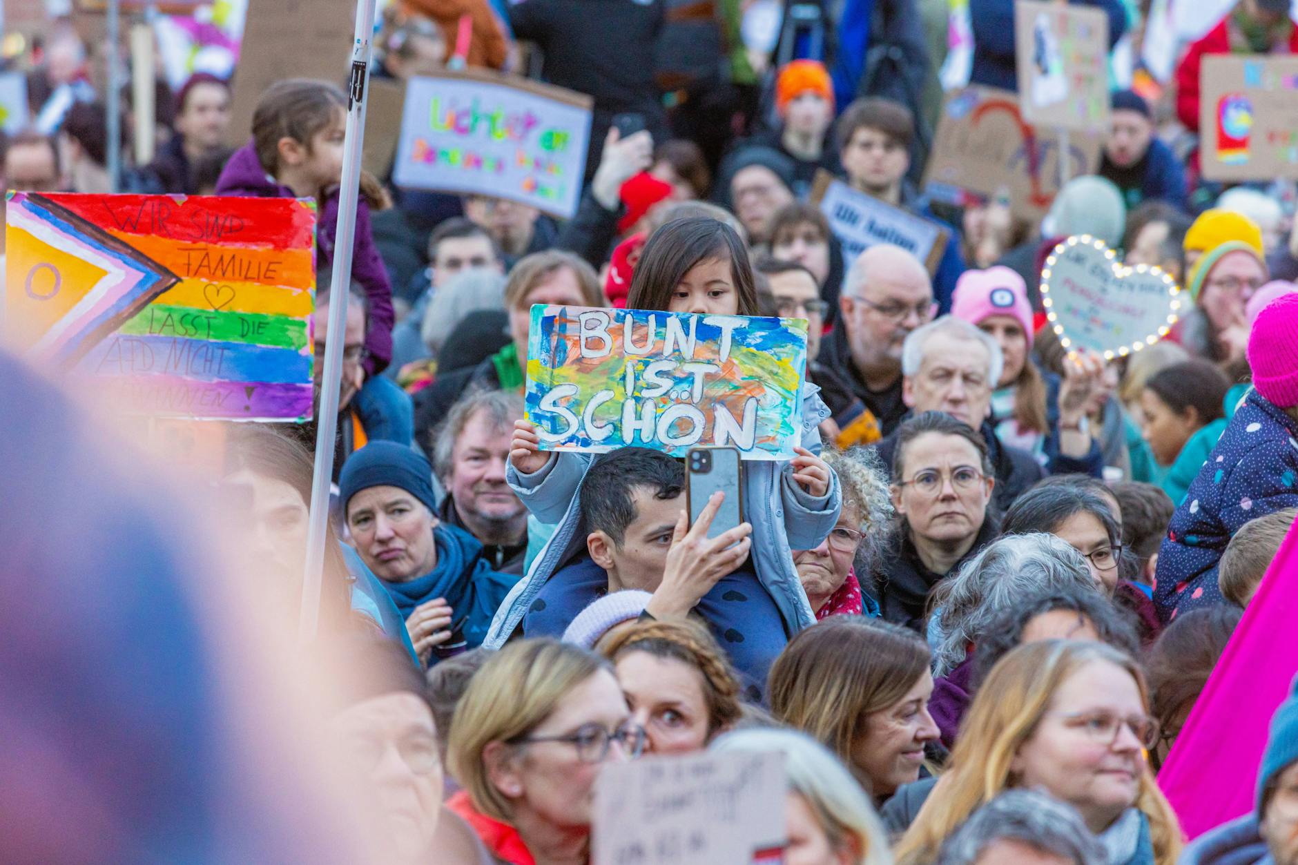 Tausende hatten im Januar in Berlin gegen Rechtsextremismus demonstriert.