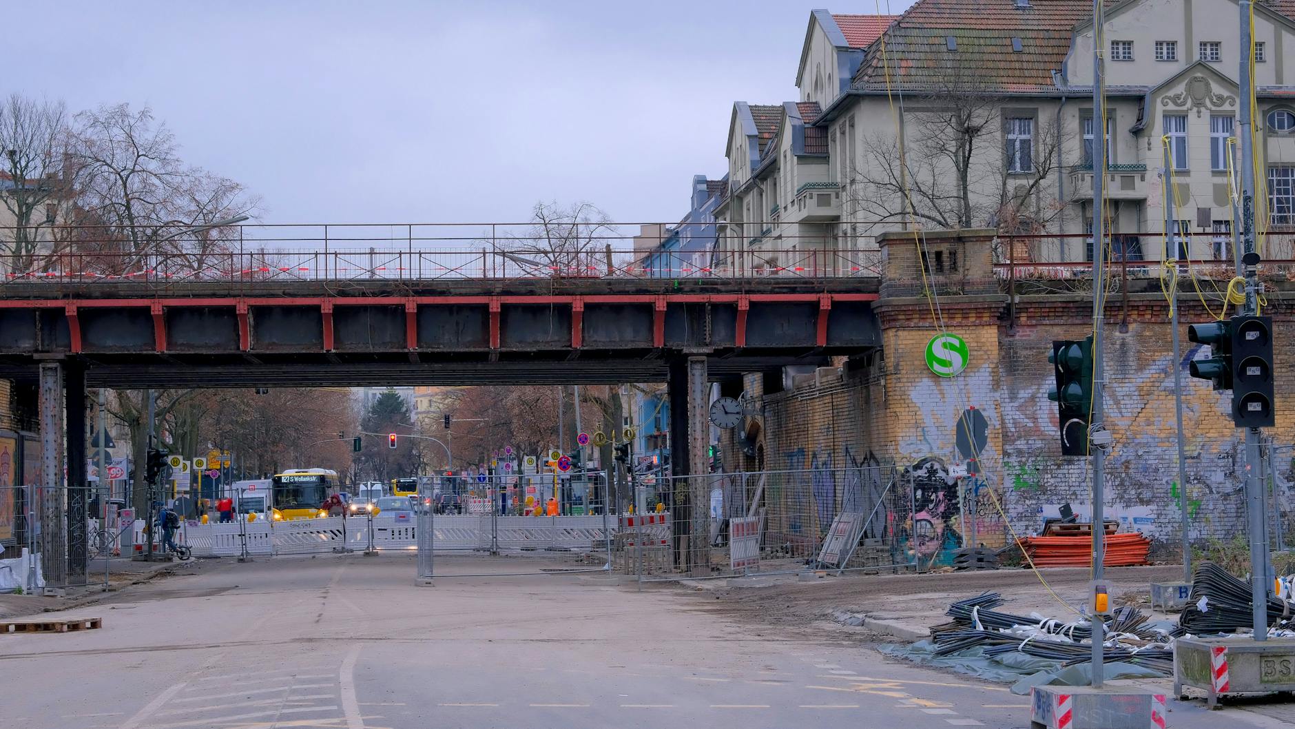Die Wollankstraße ist zwischen Pankow und Wedding wochenlang gesperrt.