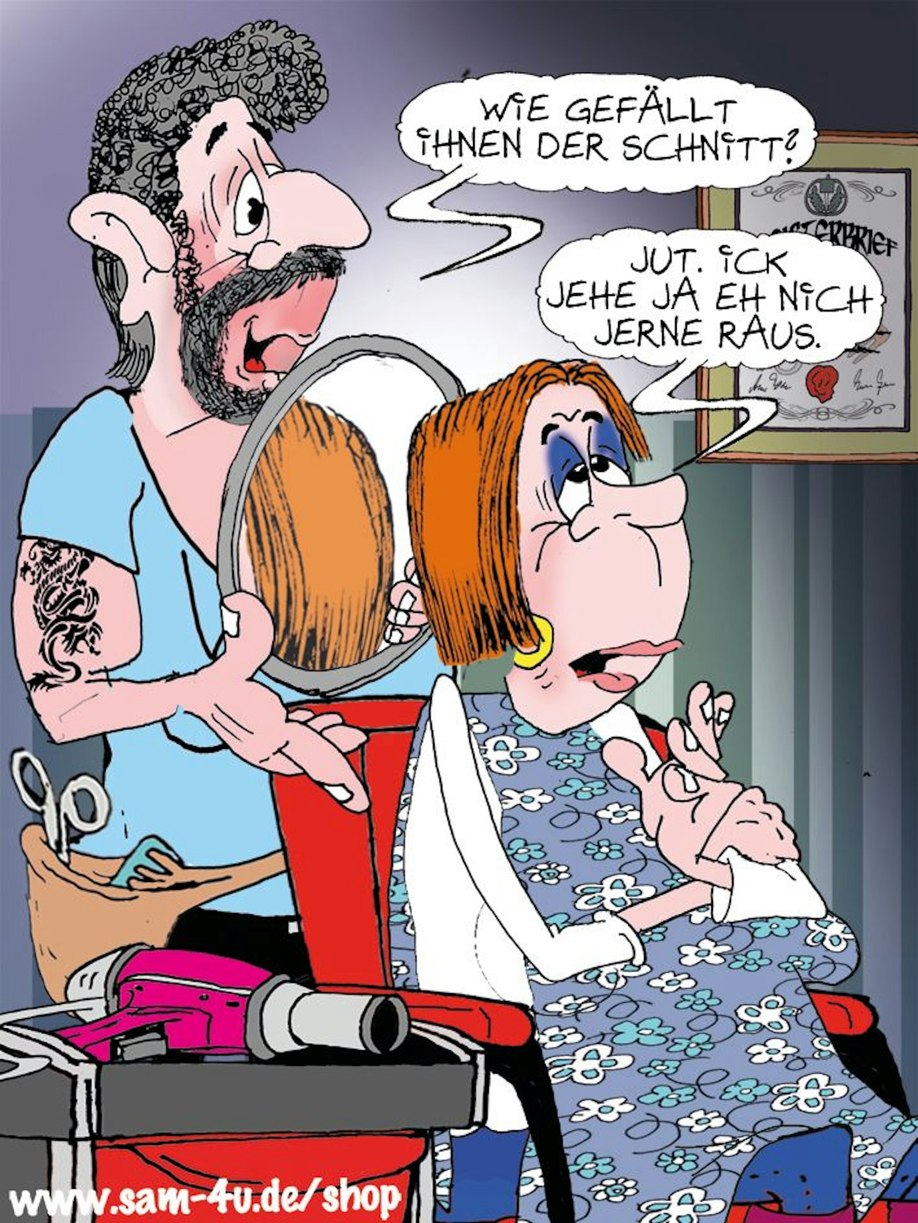 Auch heute haben wir unseren Cartoon des Tages für Sie - Sam Paff aus Berlin hat sich für Sie an den Zeichentisch gesetzt.