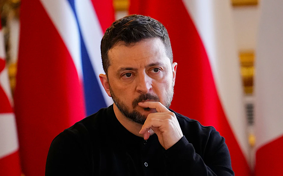 Der ukrainische Präsident Wolodymyr Selenskyj während des Sondergipfels in London am Sonntag