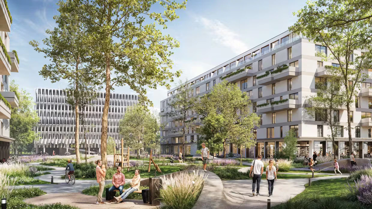 So könnte es mal aussehen: Visualisierung für das „Quartier Konrad-Wolf-Straße“.