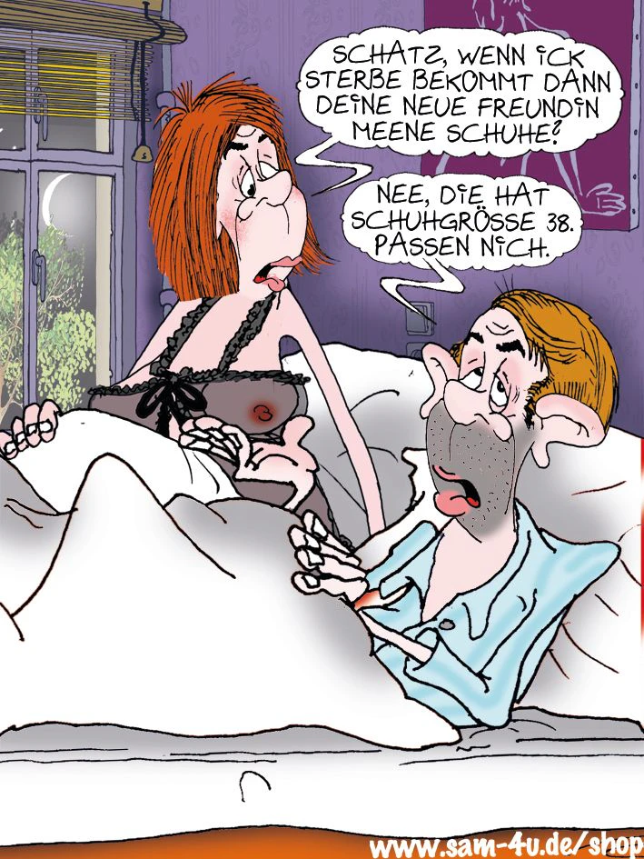 auch bei den Cartoons unseres Zeichners Sam Paff aus Berlin ist ab und an mal etwas nackte Haut zu sehen - und es geht um die Liebe.