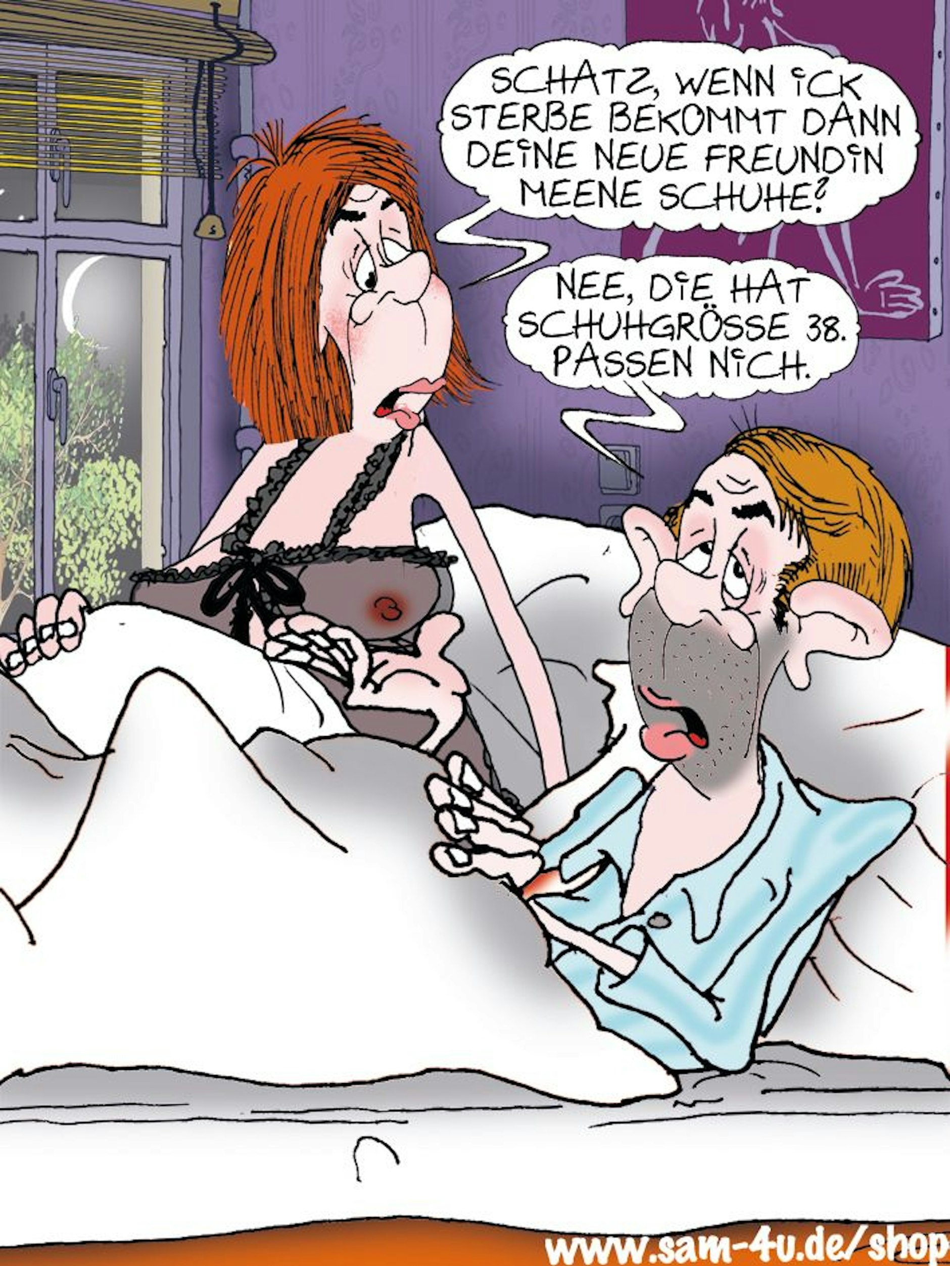 auch bei den Cartoons unseres Zeichners Sam Paff aus Berlin ist ab und an mal etwas nackte Haut zu sehen - und es geht um die Liebe.