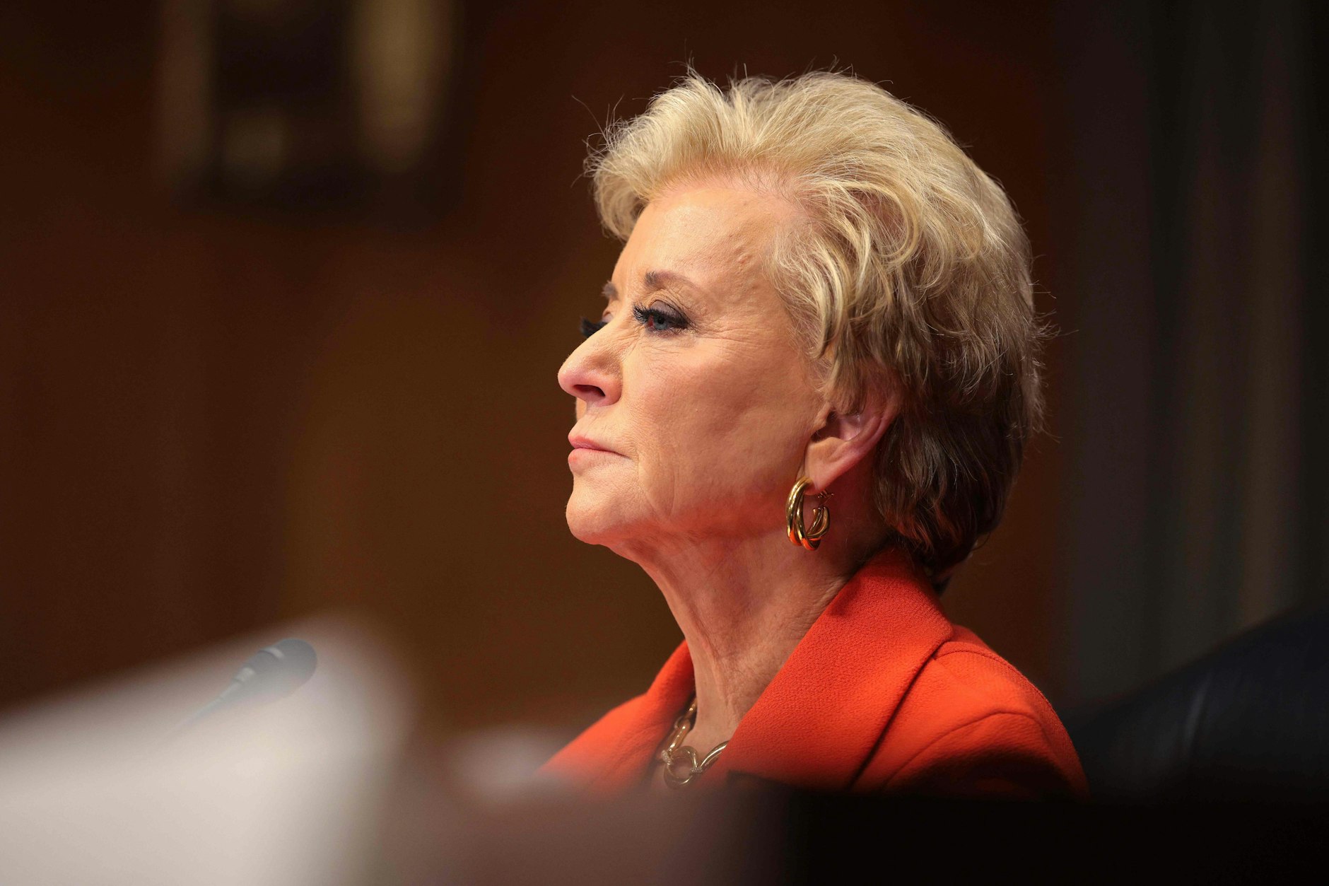Die Bildungsministerin der USA, Linda McMahon