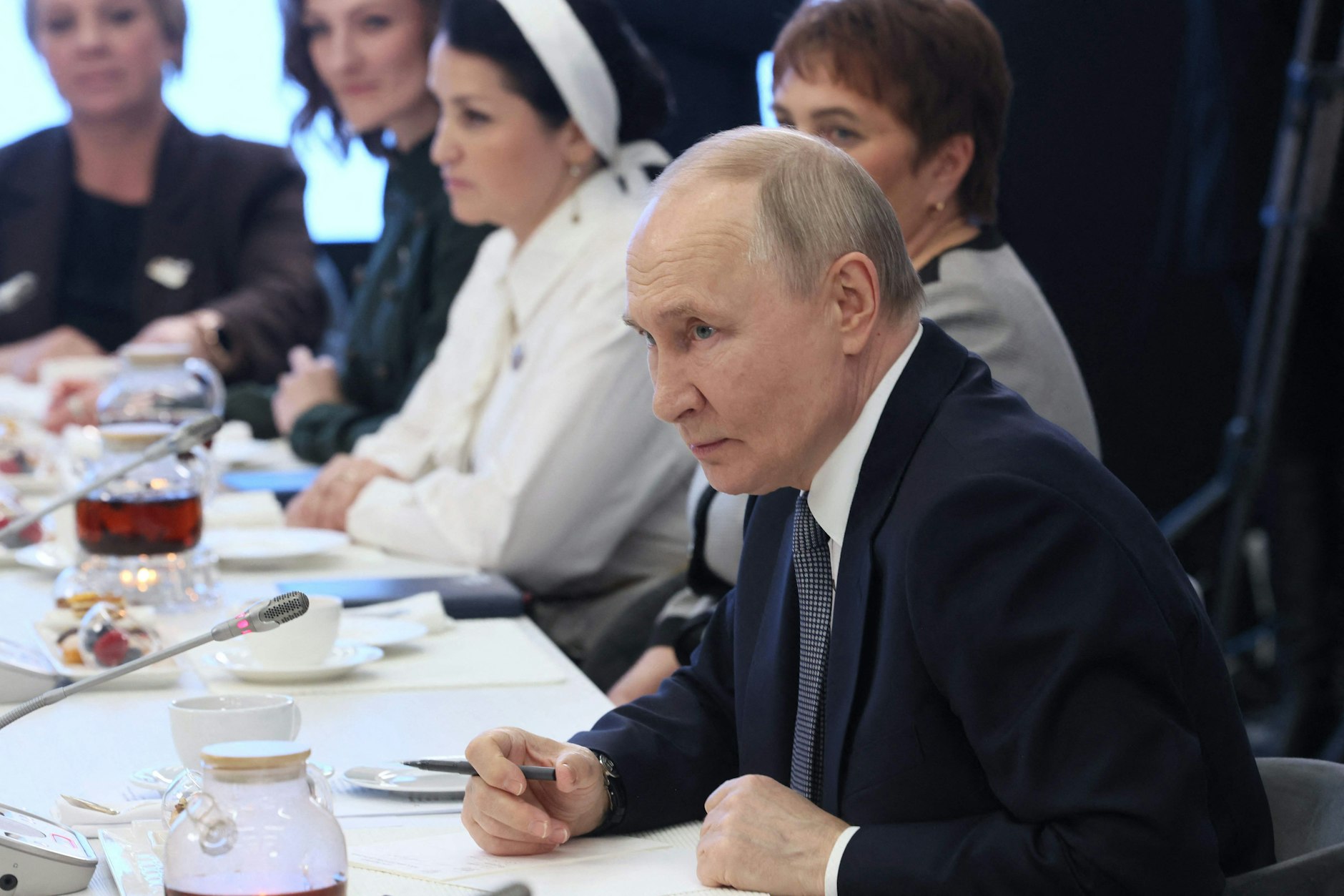 Kein Friede ohne ihn: der russische Präsident Wladimir Putin am Donnerstag bei einer Veranstaltung des Fonds der Verteidiger des Vaterlands