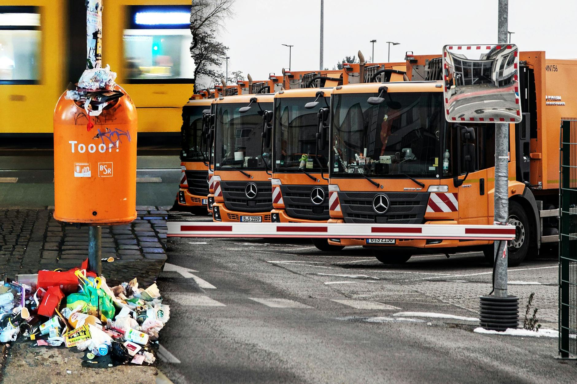 Die Müllautos der BSR bleiben auch in der kommenden Woche stehen - und das wird auch auch in den Straßen Berlins bemerkbar machen.