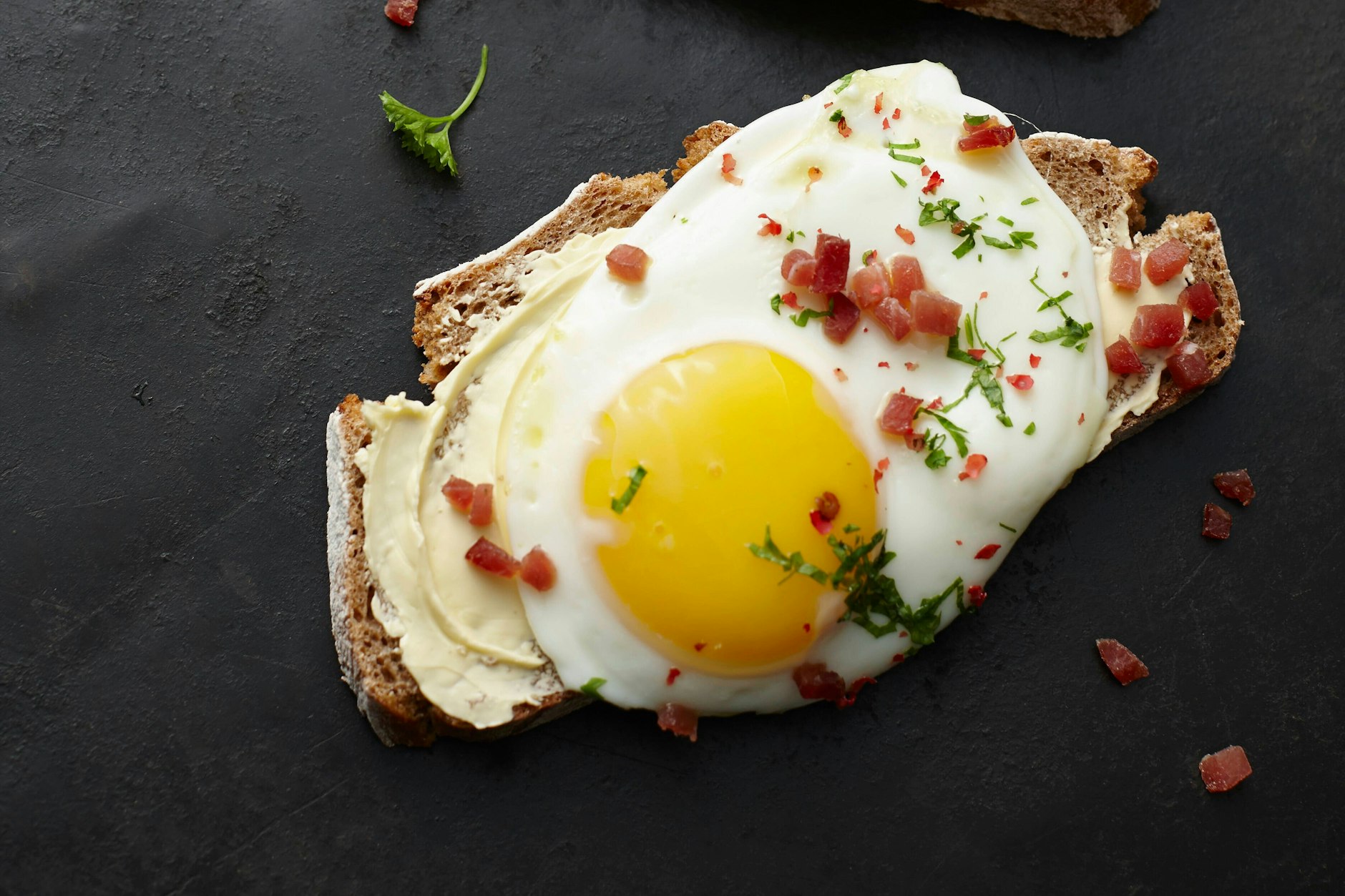 Strammer Max nach einem Rezept von DDR-TV-Koch Kurt Drummer.