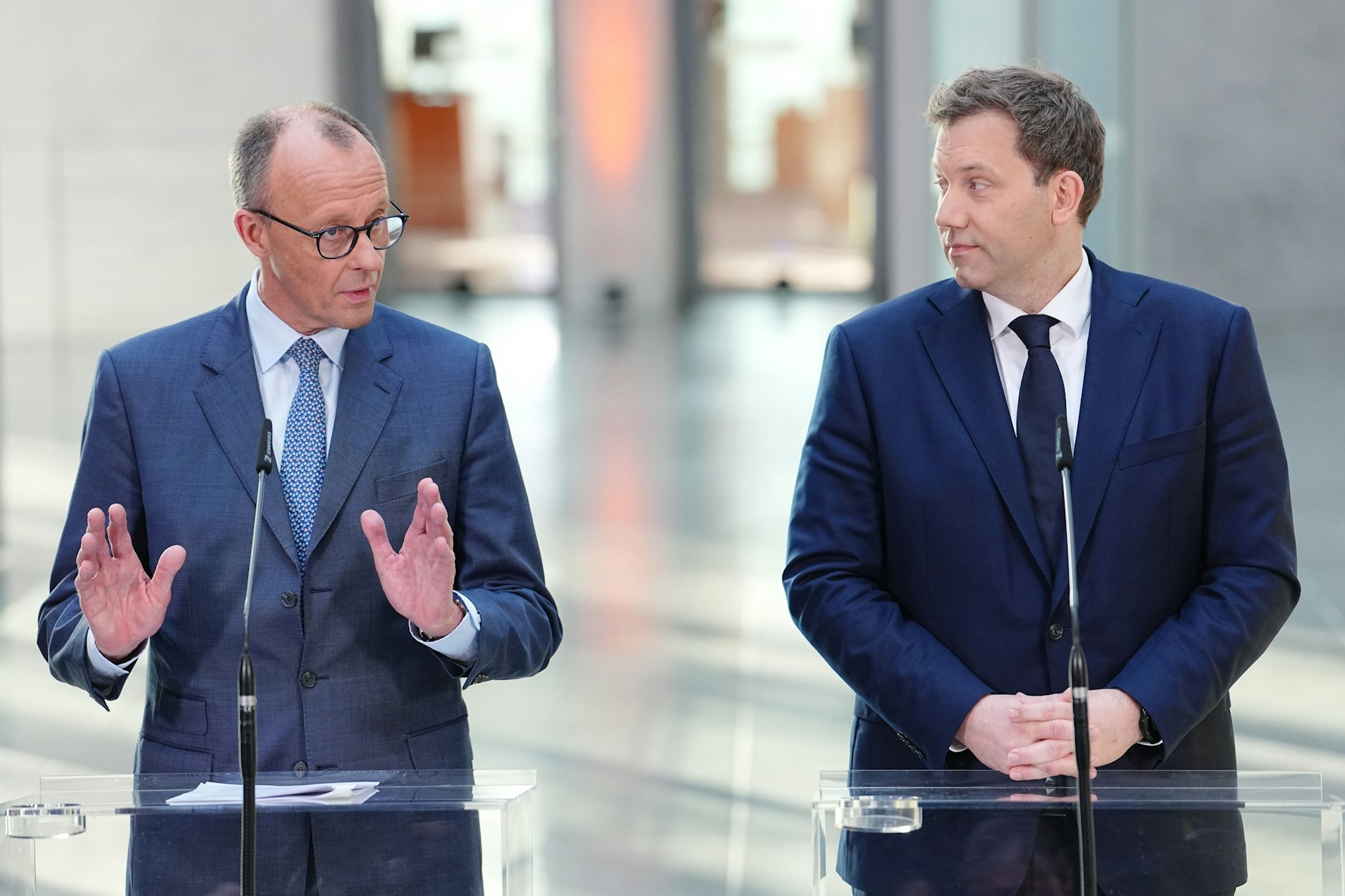 Vernunftehe: Friedrich Merz (CDU) und Lars Klingbeil (SPD).