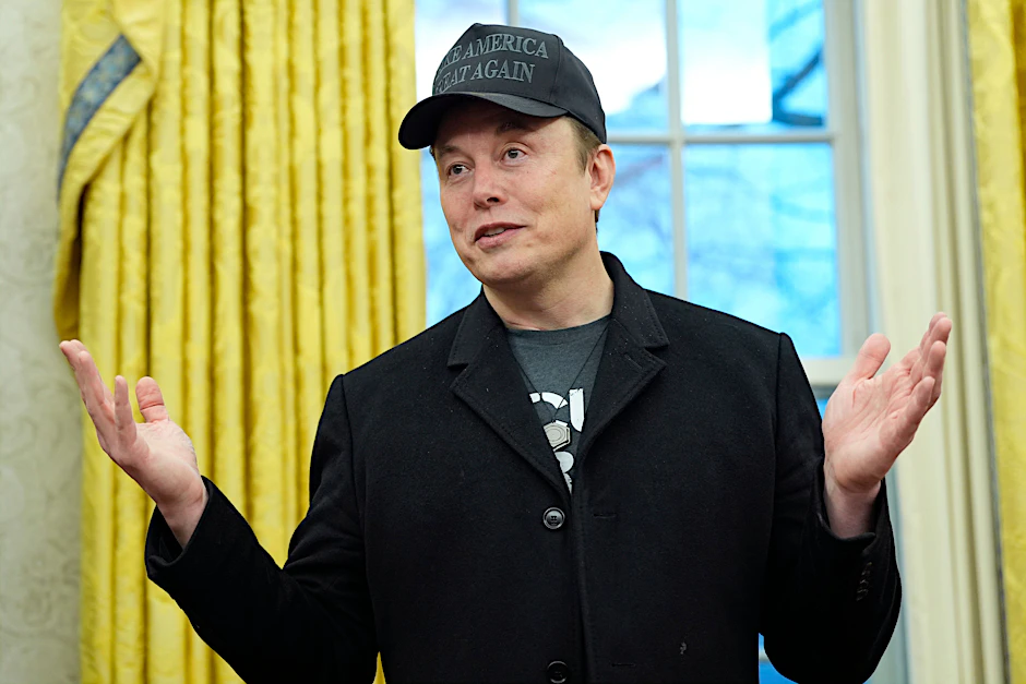 Tech-Milliardär Elon Musk im Oval Office des Weißen Hauses