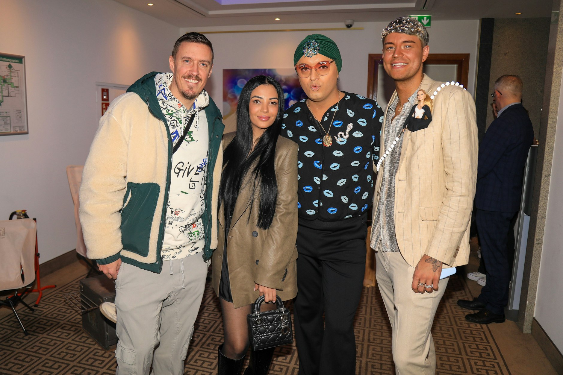 Max Kruse, Dilara Kruse, Marcell Damaschke und Julian F. M. Stoeckel beim Public Viewing in Berlin.