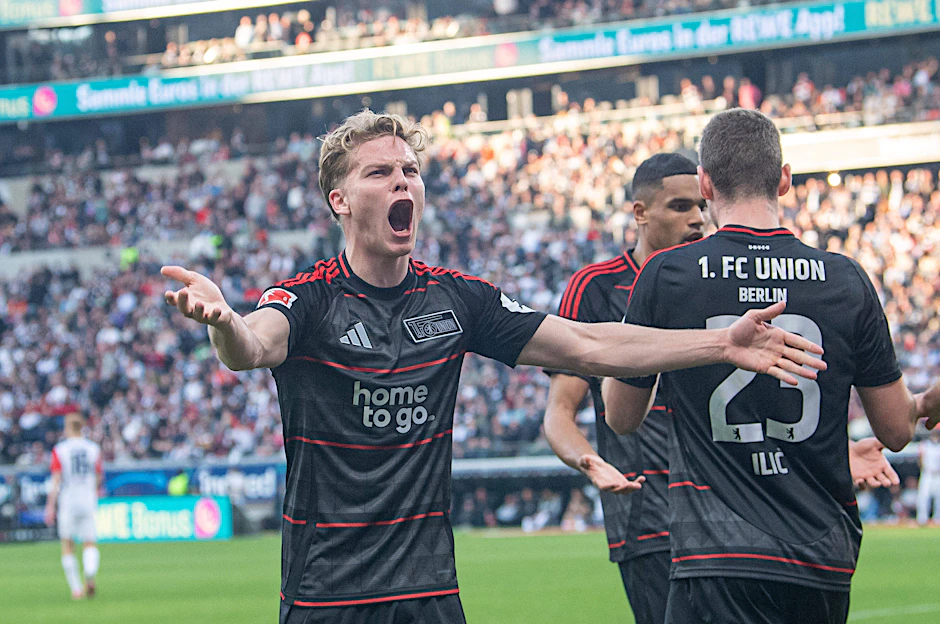 Der Sieg nach Rückstand bei Eintracht Frankfurt hat bei András Schäfer und den Profis des 1. FC Union Berlin viele Emotionen ausgelöst.