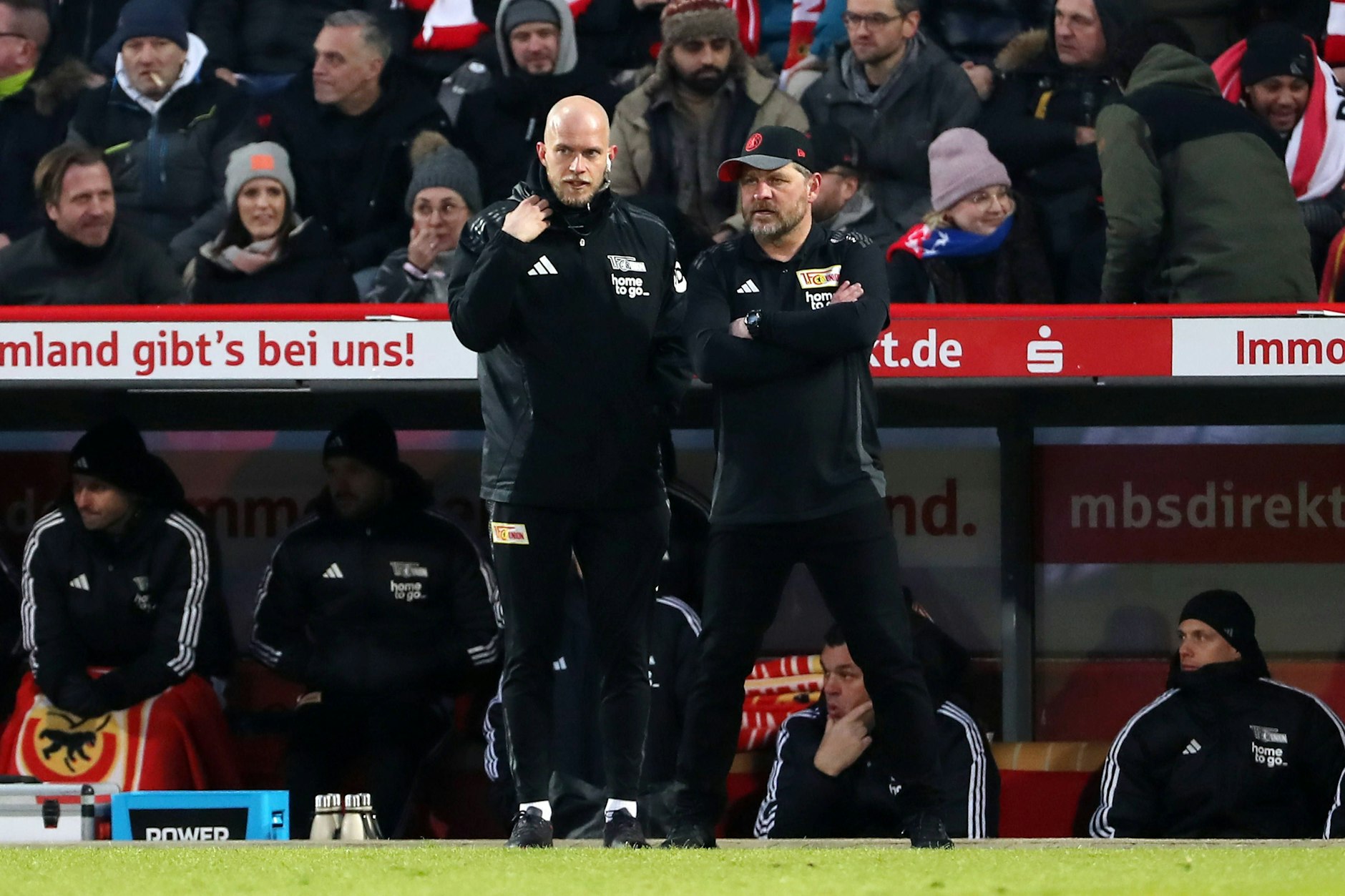 Assistent René Wagner (52) wird beim 1. FC Union die Rolle des gesperrten Cheftrainers Steffen Baumgart (r., 53) gegen den FC Bayern übernehmen.