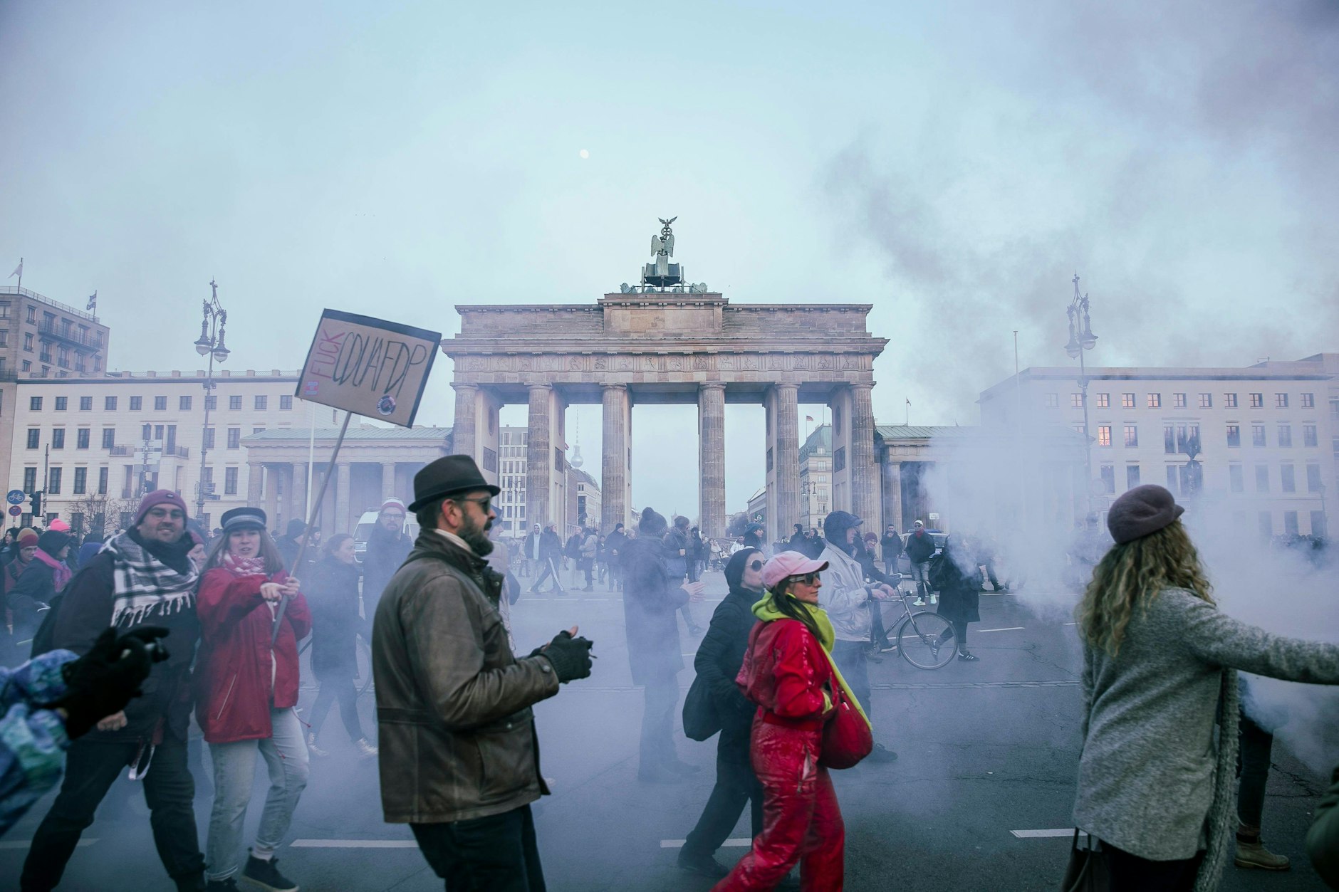 Ende Februar: Kundgebung gegen die AfD am Brandenburger Tor.