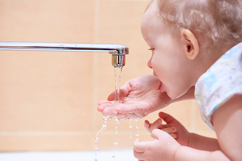 Wenn längere Zeit kein Wasser durch die Leitung gelaufen ist, sollte man nicht gleich davon trinken. Erst das Wasser laufen lassen.