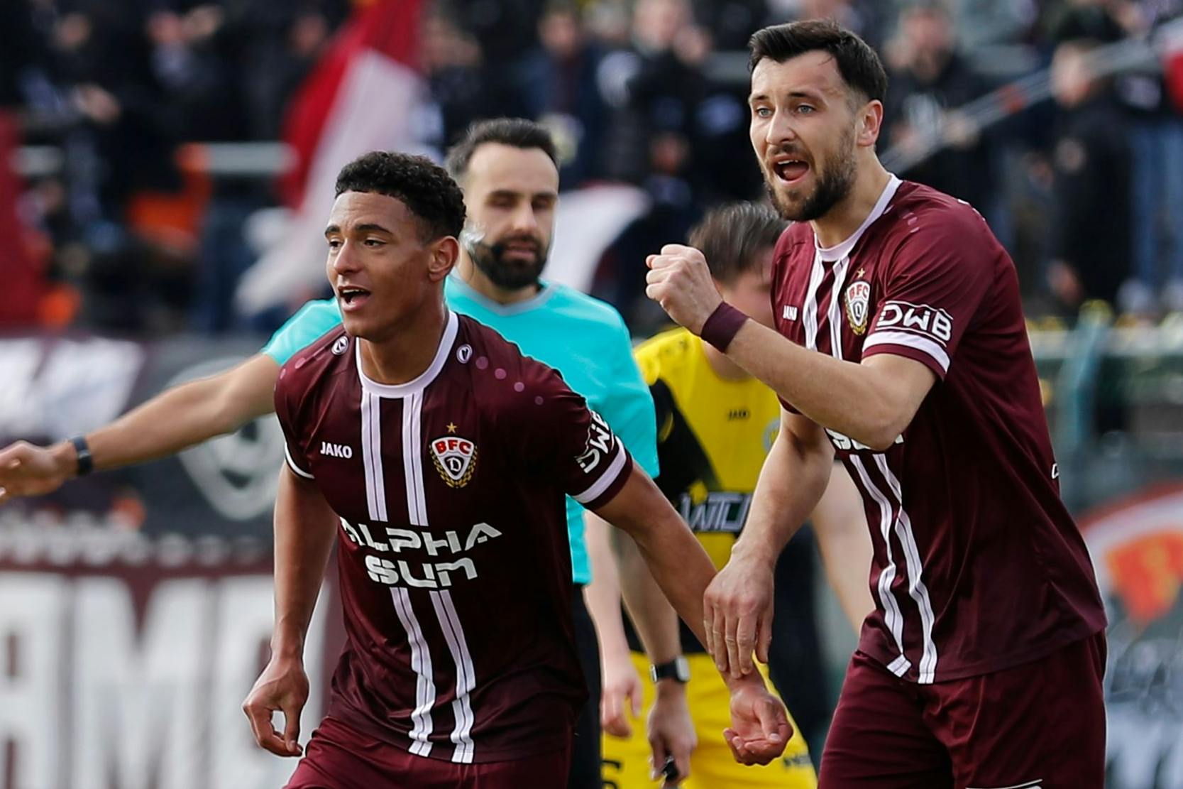 Die Männer für die Tore des BFC Dynamo gegen den VFC Plauen: Benny Wüstenhagen (l.) und Rufat Dadashov.